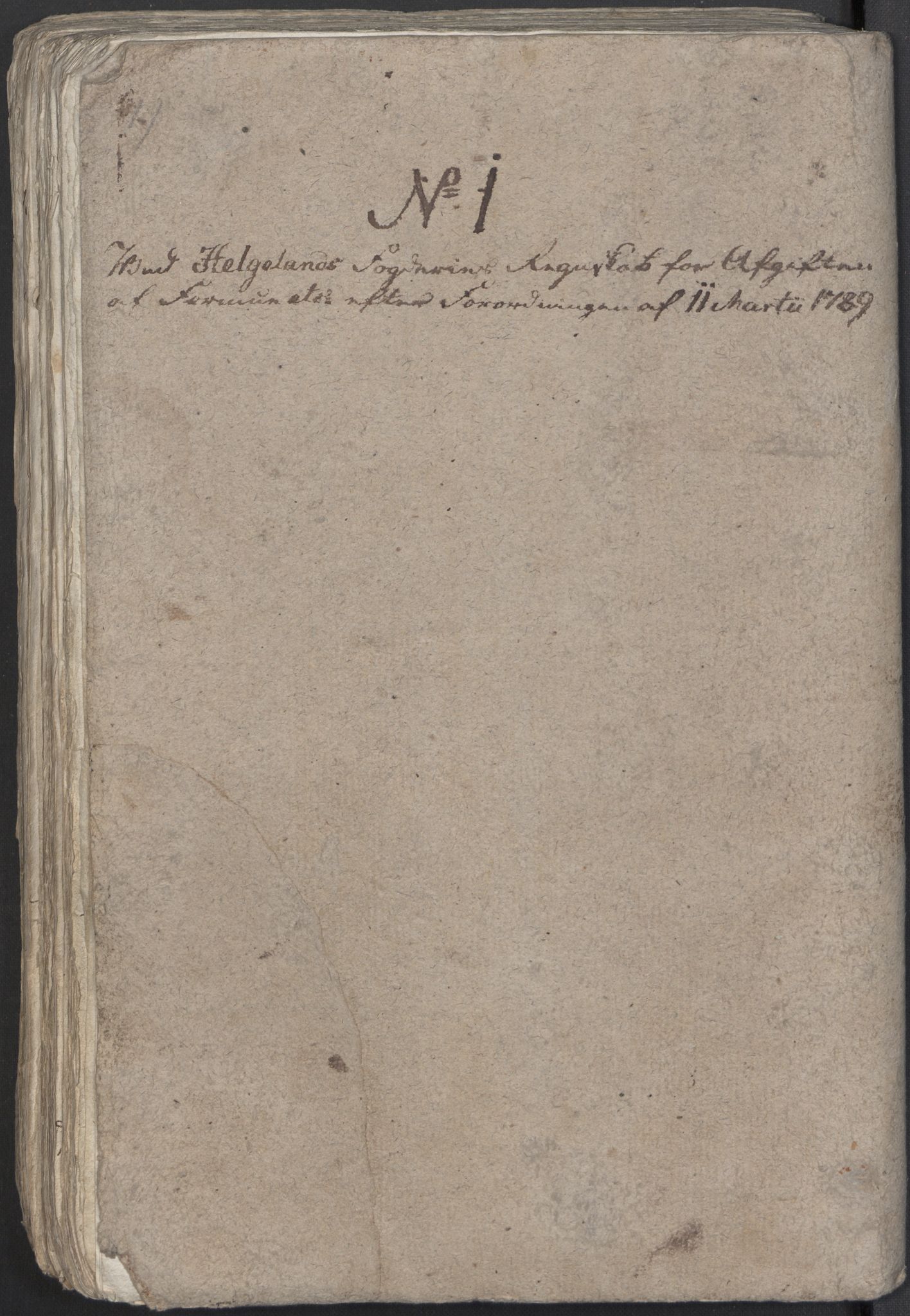 Rentekammeret inntil 1814, Reviderte regnskaper, Mindre regnskaper, AV/RA-EA-4068/Rf/Rfe/L0014: Helgeland fogderi, 1789, p. 398