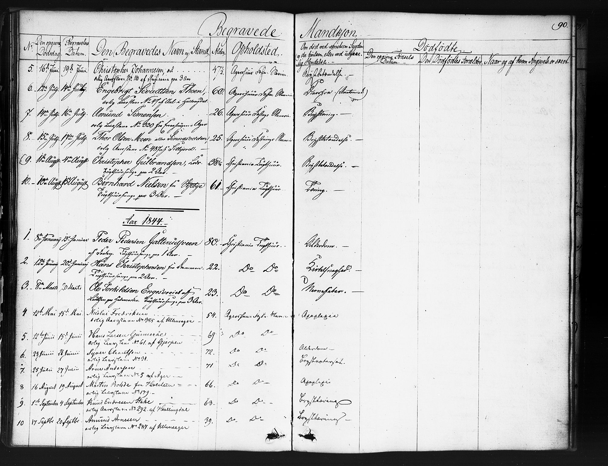 Kristiania tukthusprest Kirkebøker, SAO/A-10881/F/Fa/L0003: Parish register (official) no. 3, 1831-1865, p. 90