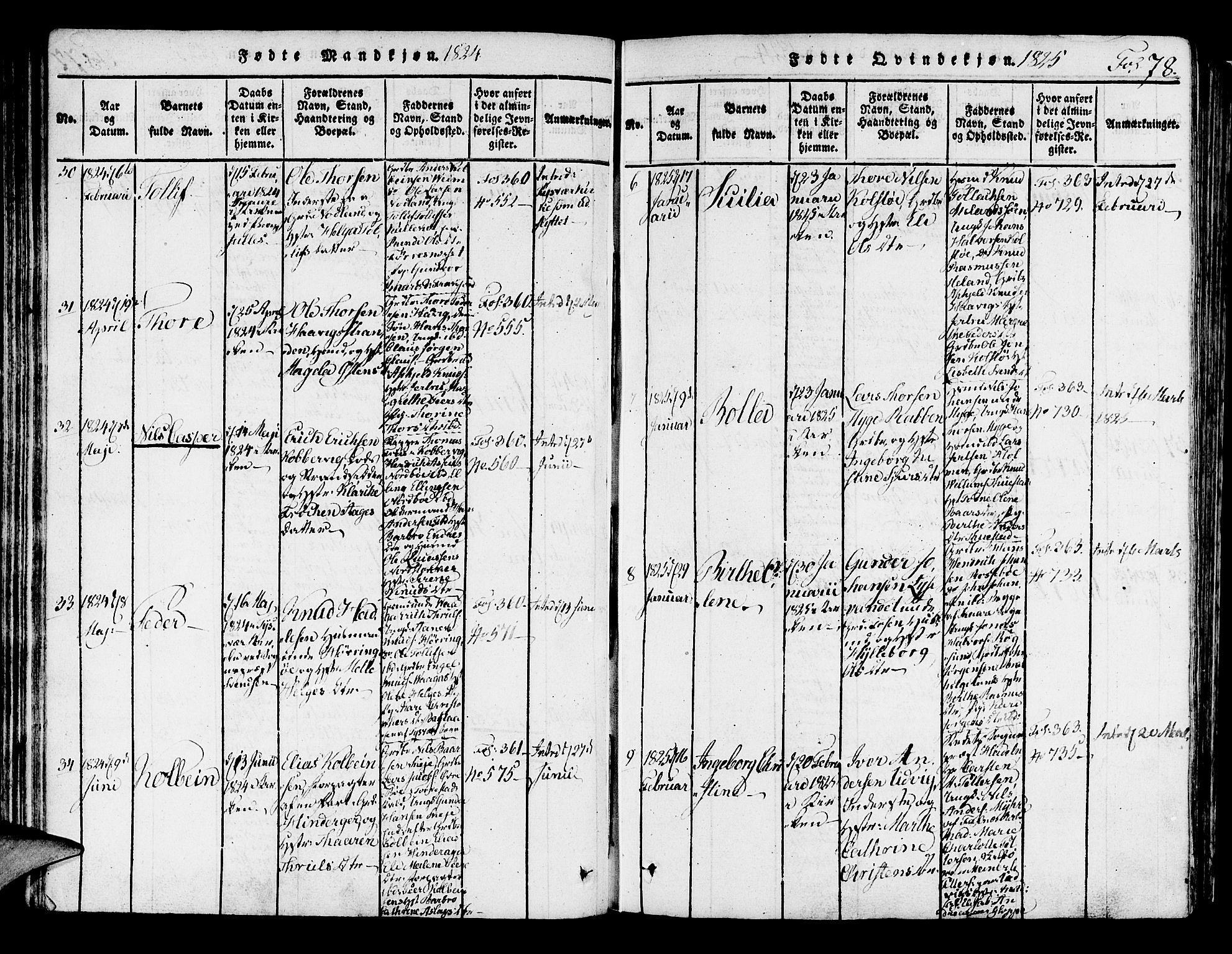 Avaldsnes sokneprestkontor, AV/SAST-A -101851/H/Ha/Haa/L0004: Parish register (official) no. A 4, 1816-1825, p. 78