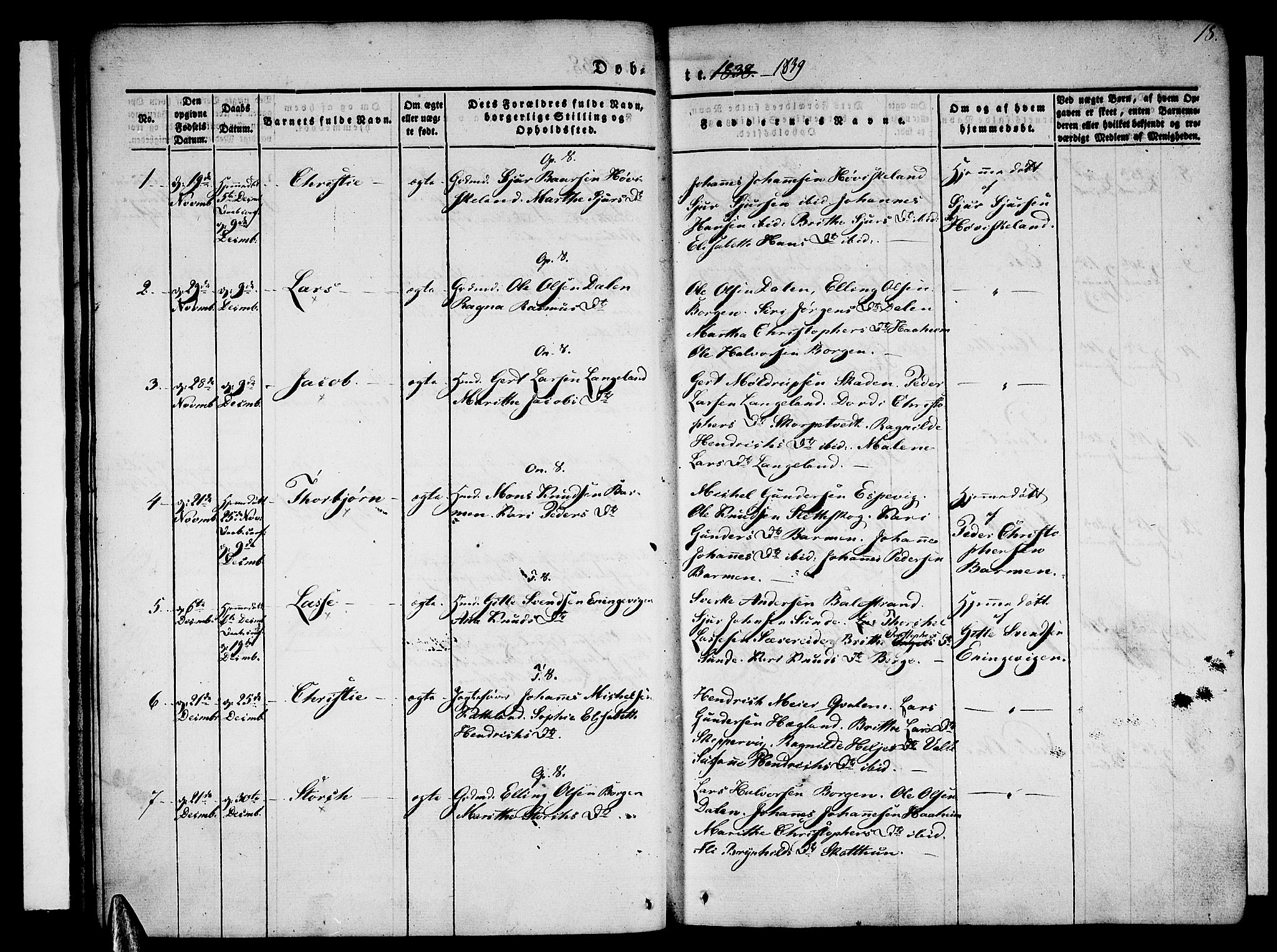 Tysnes sokneprestembete, AV/SAB-A-78601/H/Haa: Parish register (official) no. A 9, 1837-1848, p. 18