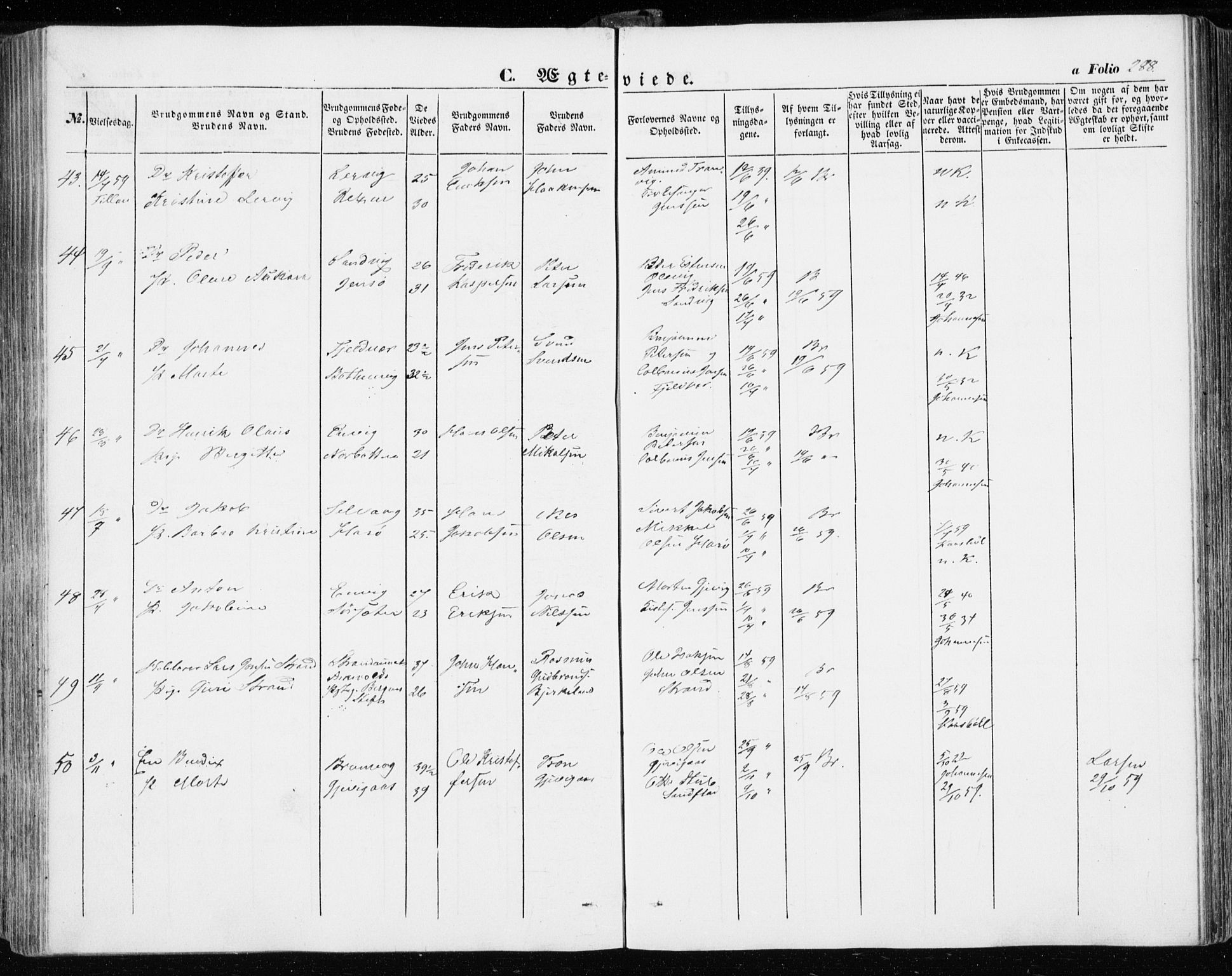 Ministerialprotokoller, klokkerbøker og fødselsregistre - Sør-Trøndelag, SAT/A-1456/634/L0530: Parish register (official) no. 634A06, 1852-1860, p. 288
