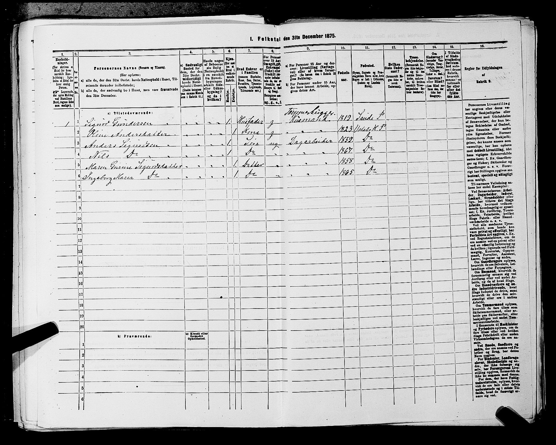 SAKO, 1875 census for 0819P Holla, 1875, p. 910