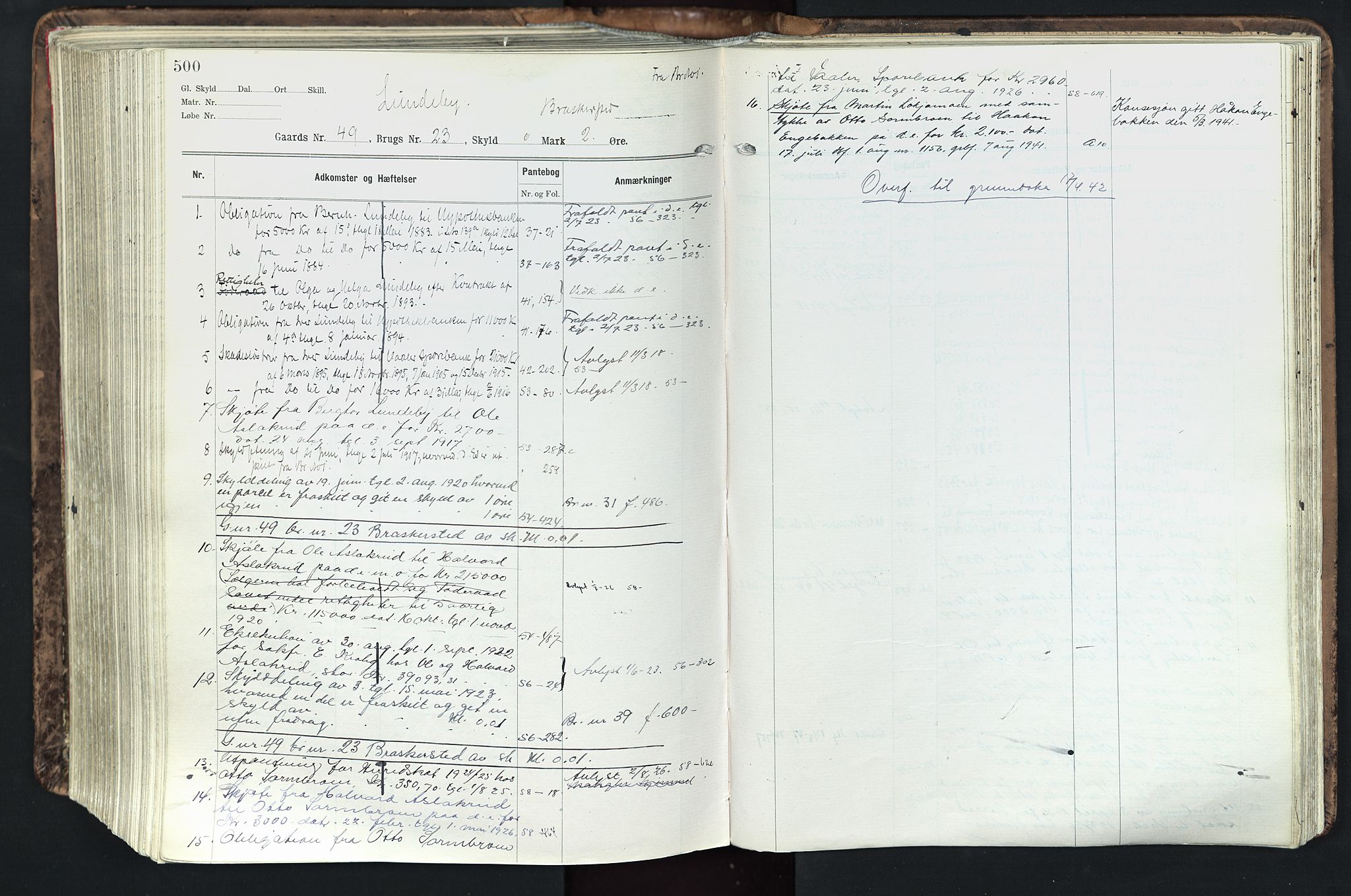 Solør tingrett, AV/SAH-TING-008/H/Ha/Hak/L0003: Mortgage register no. III, 1900-1935, p. 500