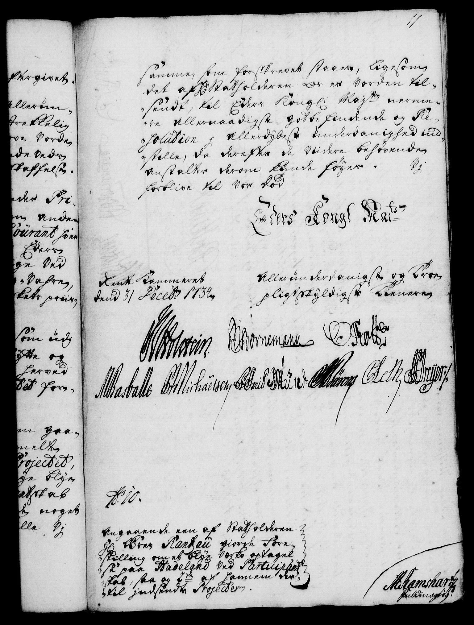 Rentekammeret, Kammerkanselliet, RA/EA-3111/G/Gf/Gfa/L0018: Norsk relasjons- og resolusjonsprotokoll (merket RK 52.18), 1735, p. 110