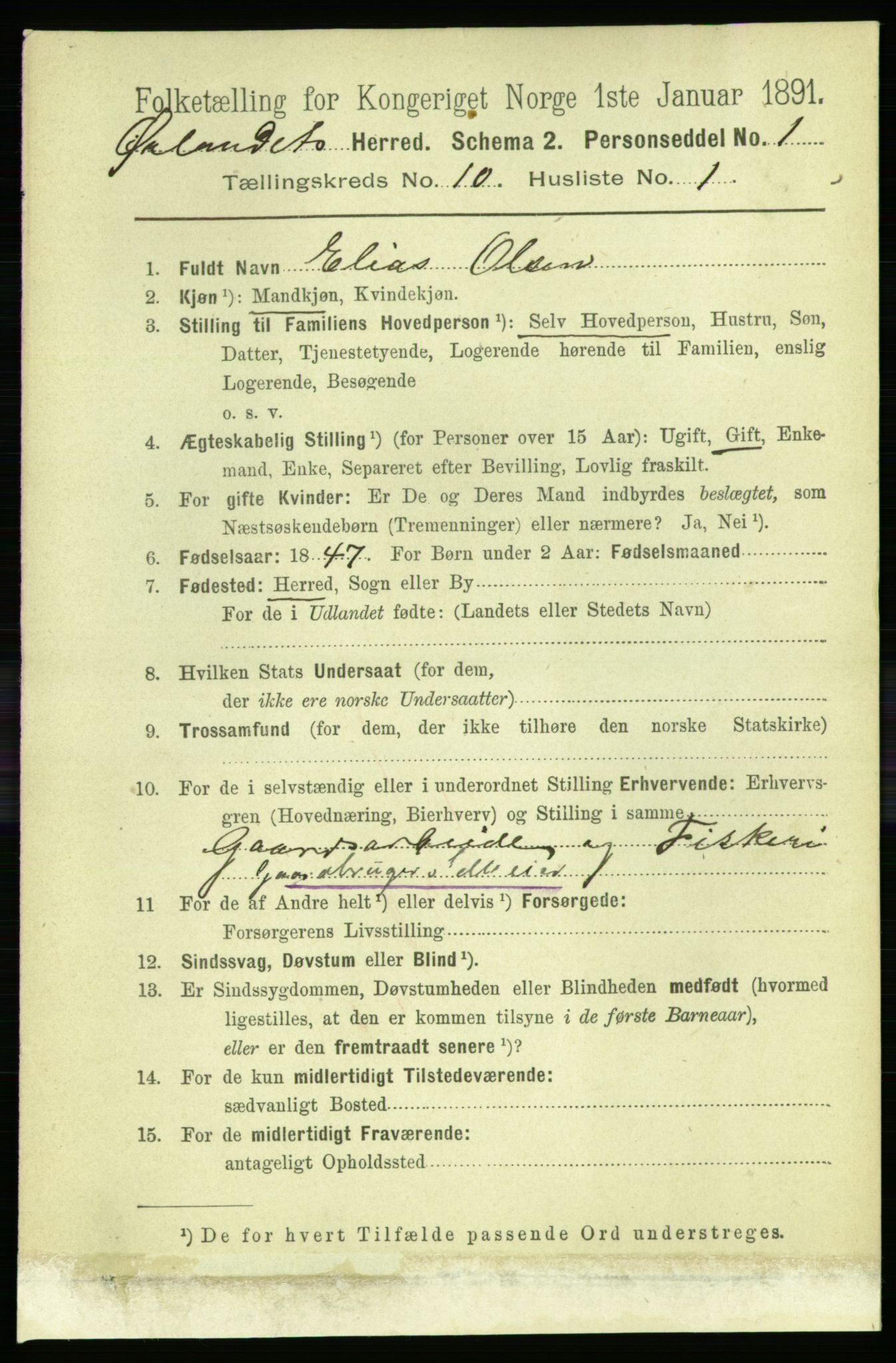 RA, 1891 census for 1621 Ørland, 1891, p. 4213