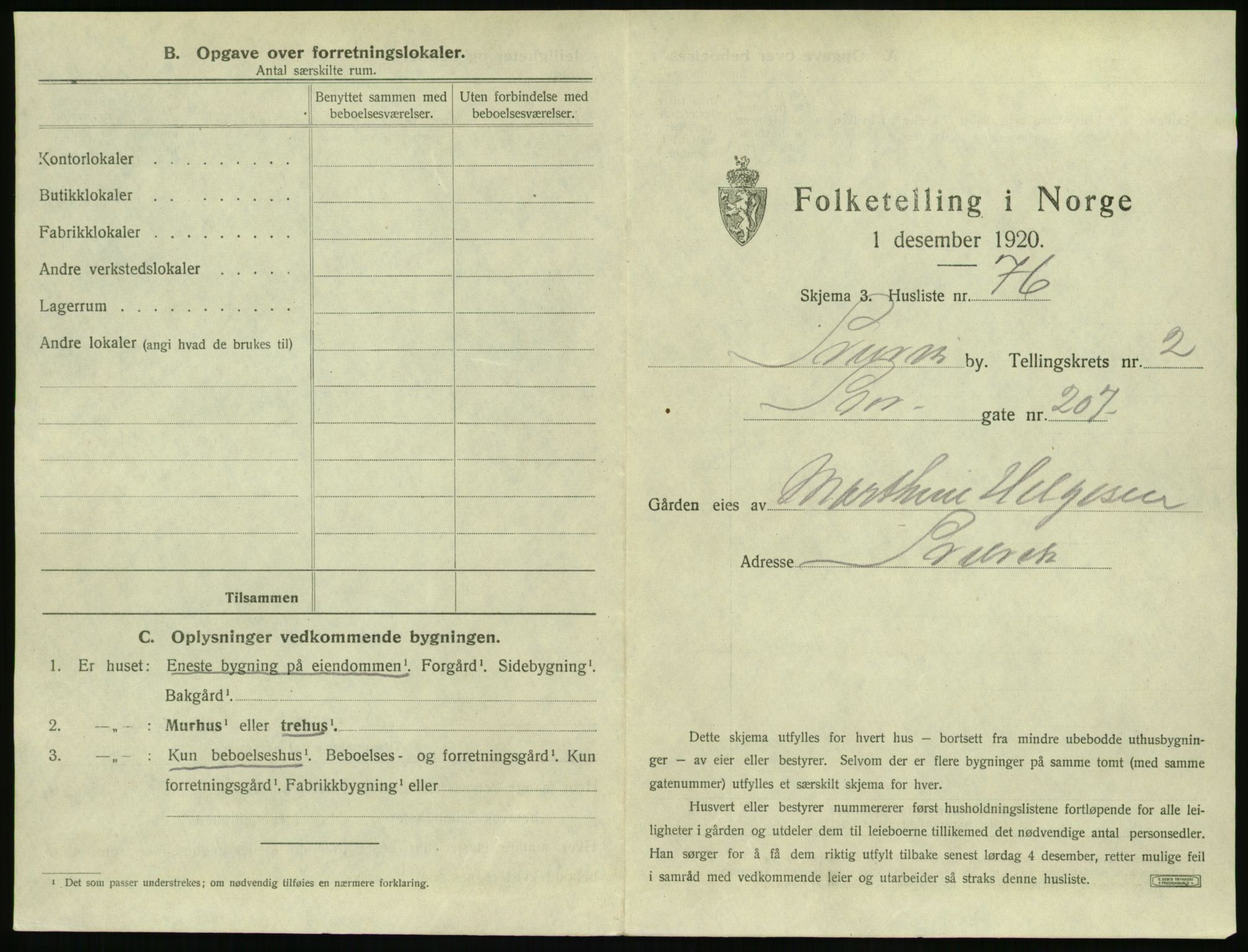 SAKO, 1920 census for Svelvik, 1920, p. 429