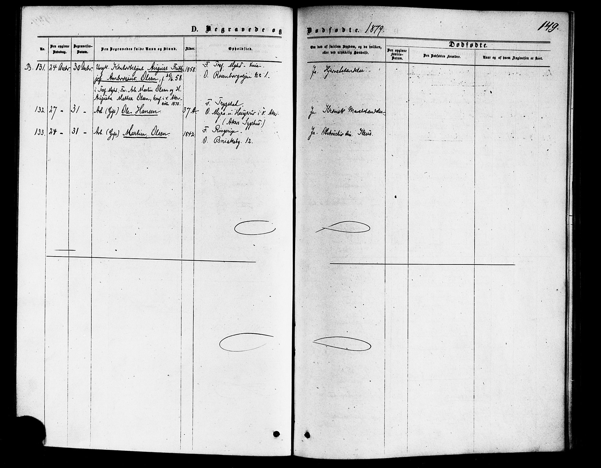 Vestre Aker prestekontor Kirkebøker, AV/SAO-A-10025/F/Fa/L0006: Parish register (official) no. 6, 1873-1886, p. 149