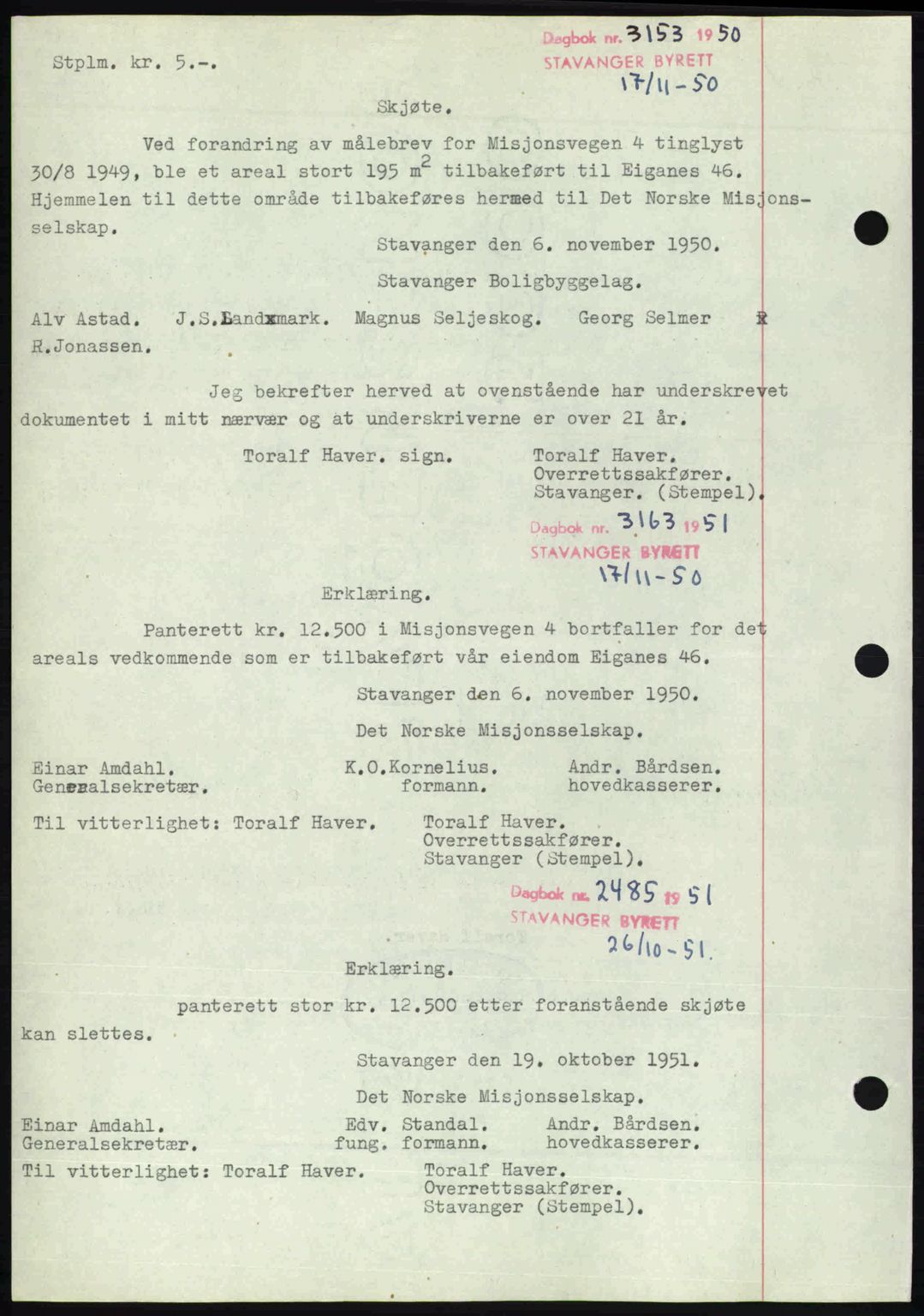 Stavanger byrett, AV/SAST-A-100455/002/G/Gb/L0023: Mortgage book no. A12, 1948-1949, Diary no: : 1171/1949