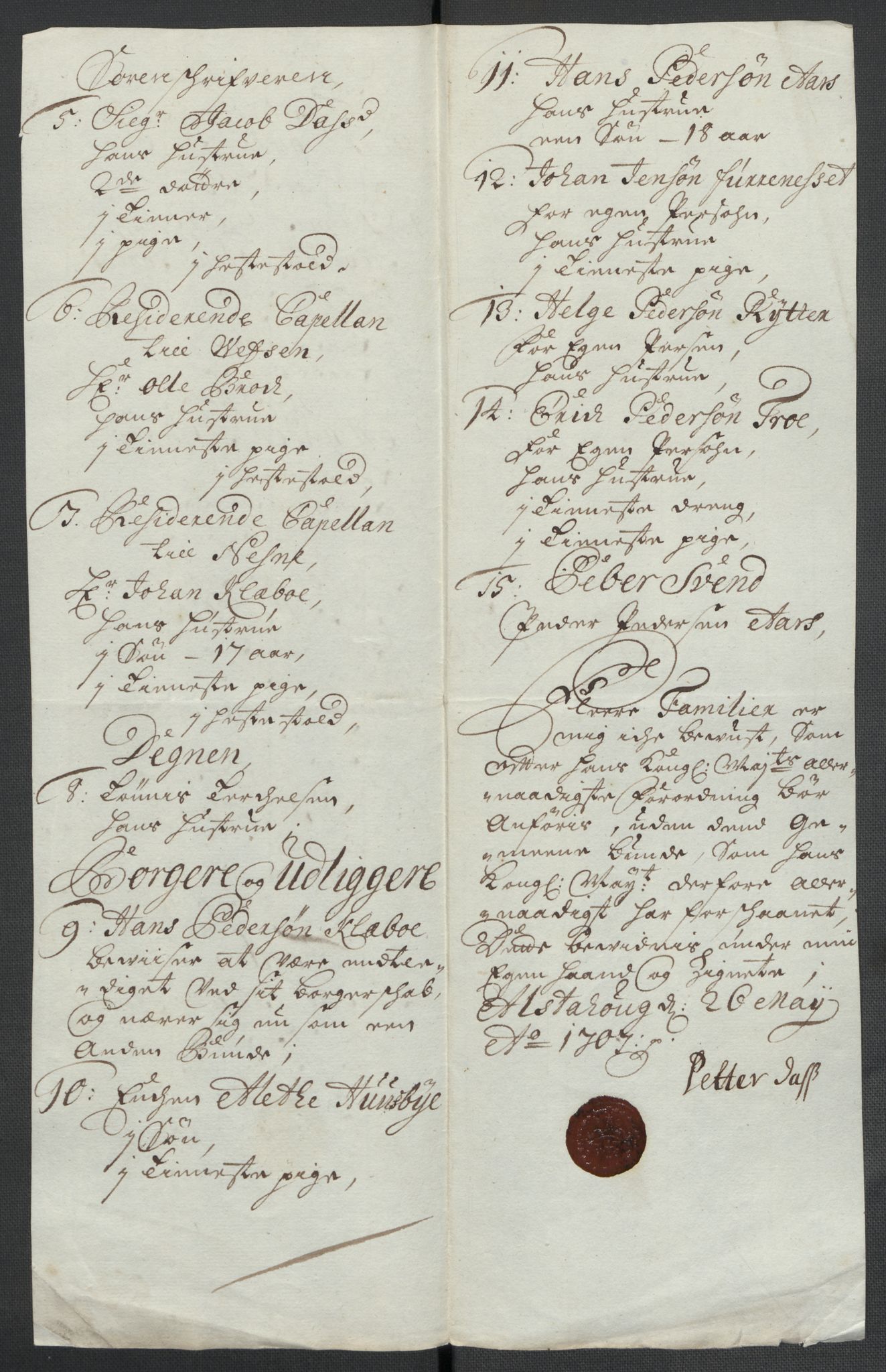 Rentekammeret inntil 1814, Reviderte regnskaper, Fogderegnskap, AV/RA-EA-4092/R65/L4509: Fogderegnskap Helgeland, 1706-1707, p. 264