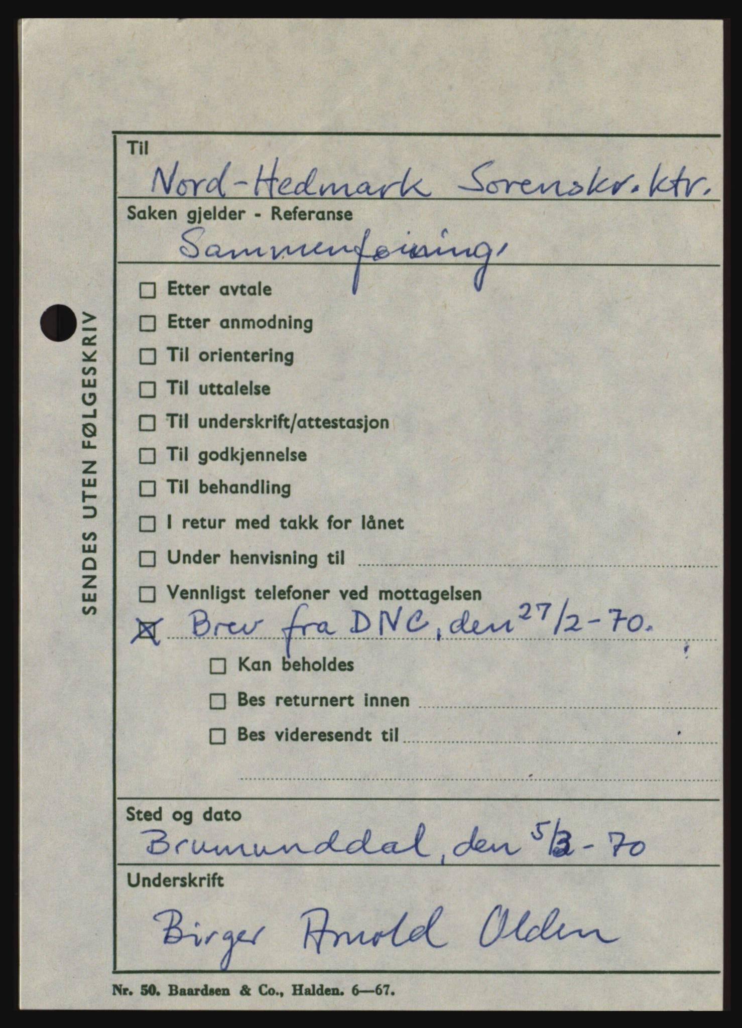 Nord-Hedmark sorenskriveri, AV/SAH-TING-012/H/Hc/L0033: Mortgage book no. 33, 1970-1970, Diary no: : 1204/1970