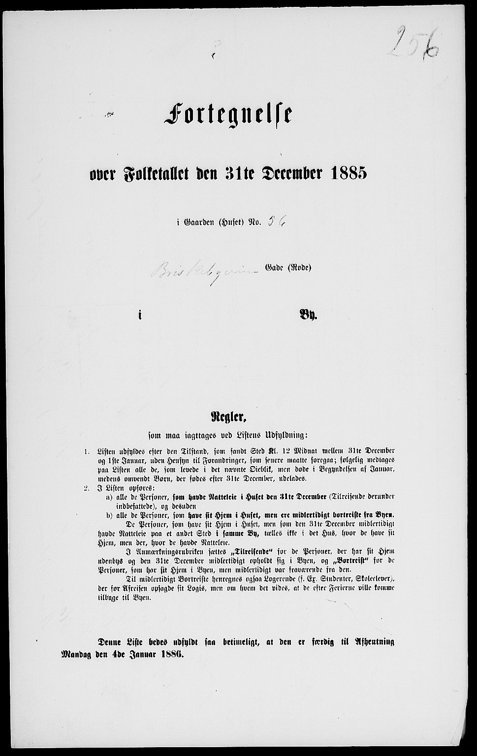 RA, 1885 census for 0301 Kristiania, 1885, p. 5322