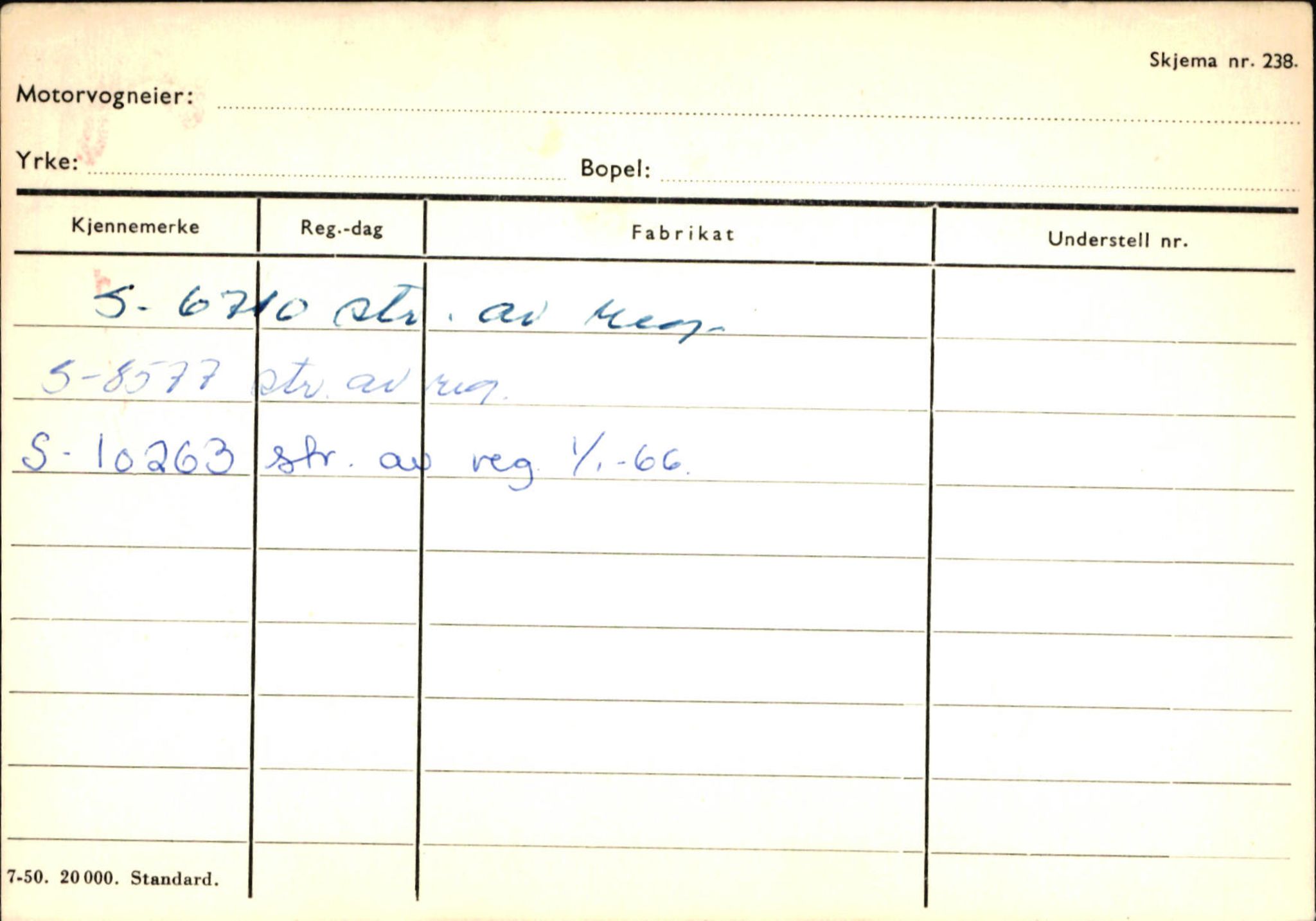 Statens vegvesen, Sogn og Fjordane vegkontor, AV/SAB-A-5301/4/F/L0131: Eigarregister Høyanger P-Å. Stryn S-Å, 1945-1975, p. 1144