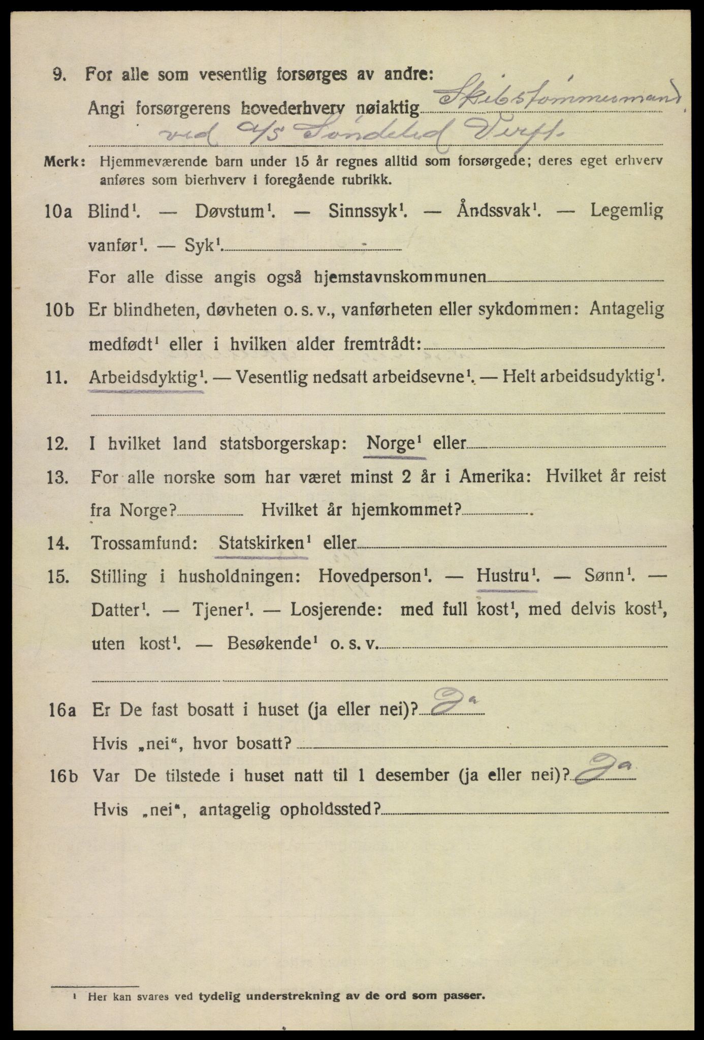 SAK, 1920 census for Søndeled, 1920, p. 7316