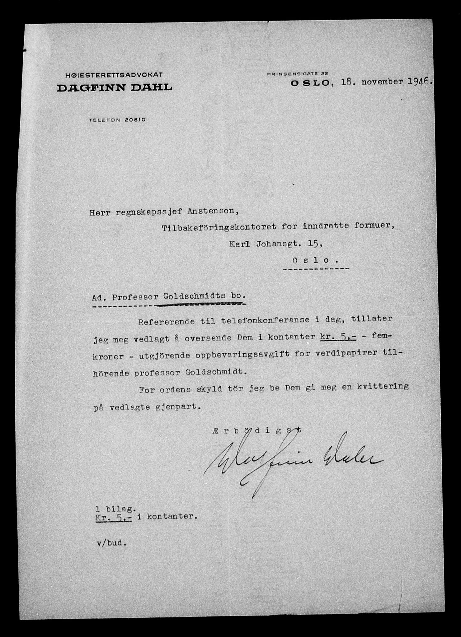 Justisdepartementet, Tilbakeføringskontoret for inndratte formuer, AV/RA-S-1564/H/Hc/Hcc/L0939: --, 1945-1947, p. 530