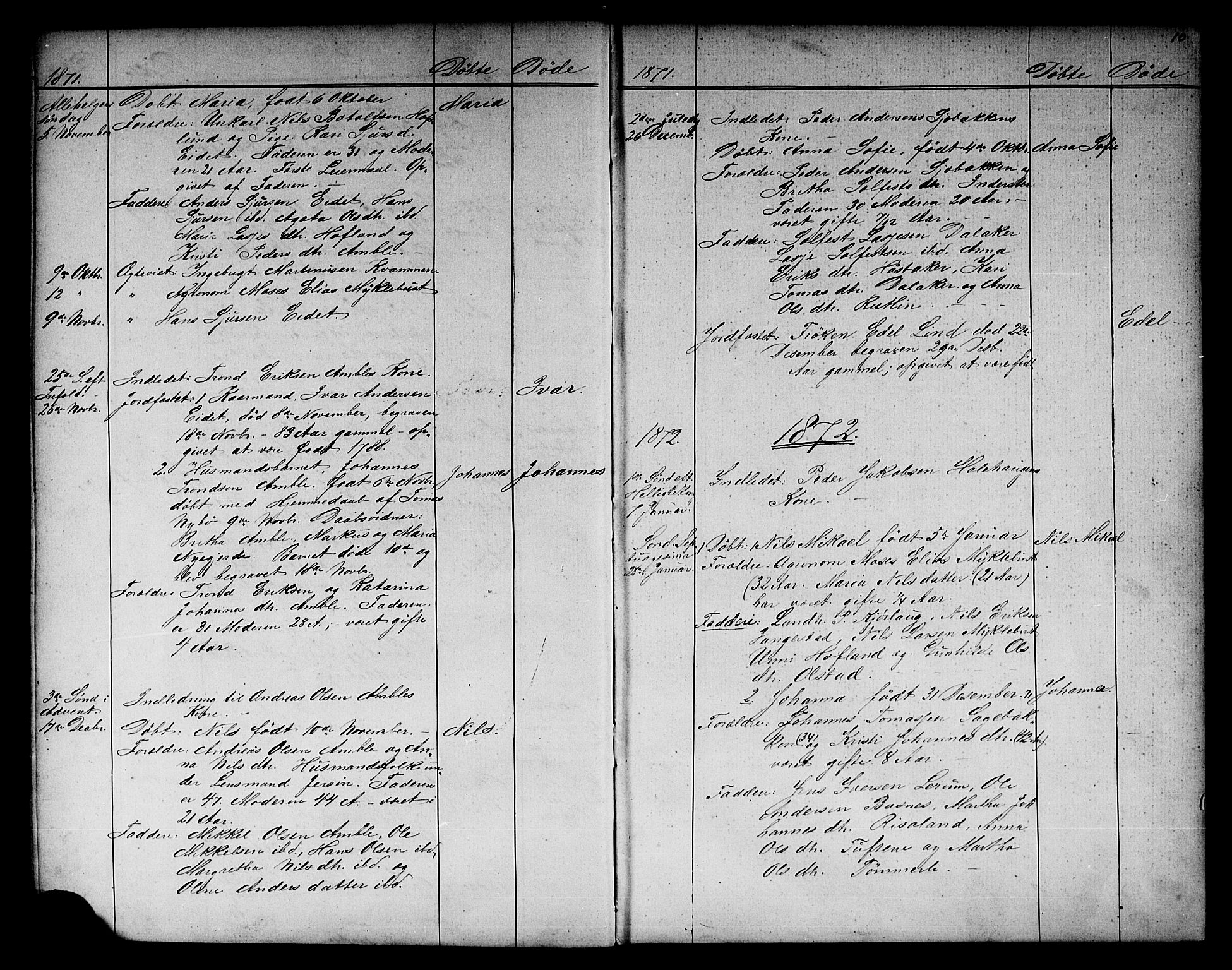 Sogndal sokneprestembete, SAB/A-81301/H/Hab/Habb/L0001: Parish register (copy) no. B 1, 1867-1907, p. 10