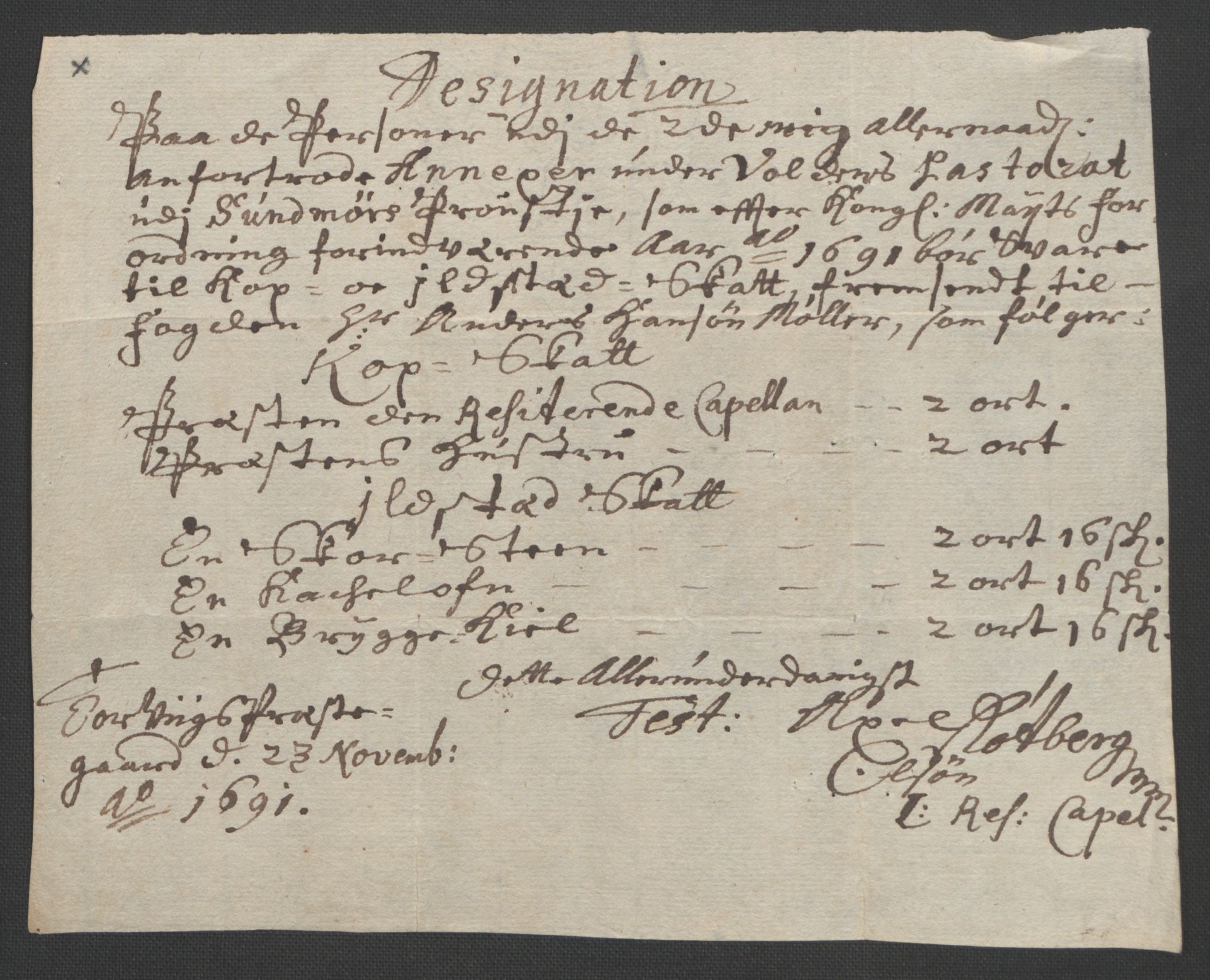 Rentekammeret inntil 1814, Reviderte regnskaper, Fogderegnskap, AV/RA-EA-4092/R54/L3554: Fogderegnskap Sunnmøre, 1691-1693, p. 113