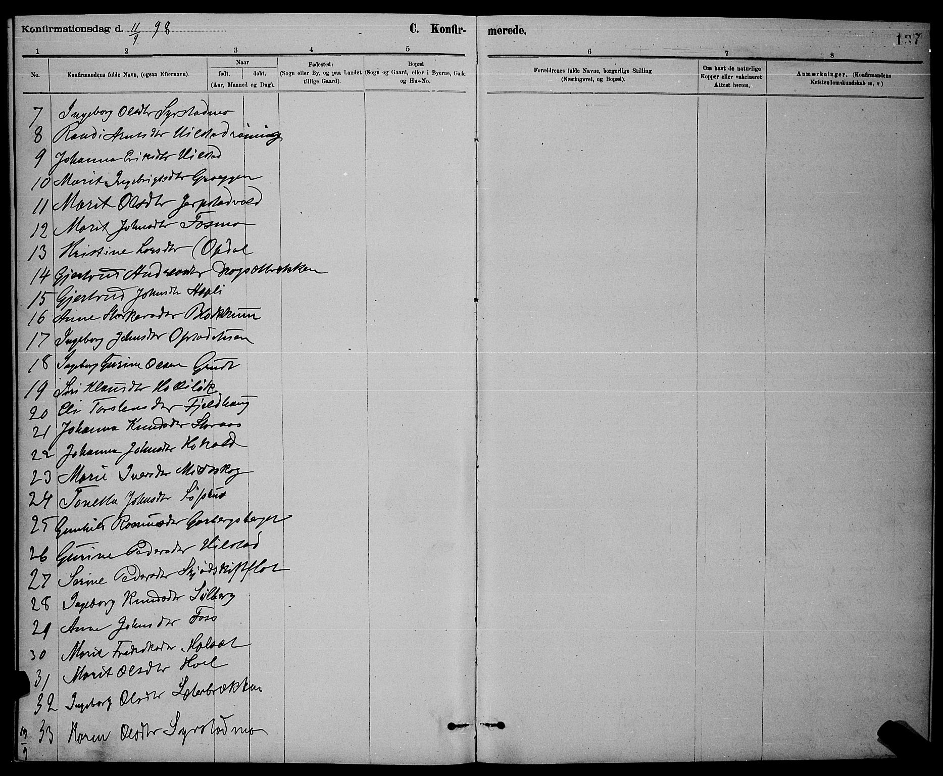 Ministerialprotokoller, klokkerbøker og fødselsregistre - Sør-Trøndelag, SAT/A-1456/672/L0863: Parish register (copy) no. 672C02, 1888-1901, p. 137