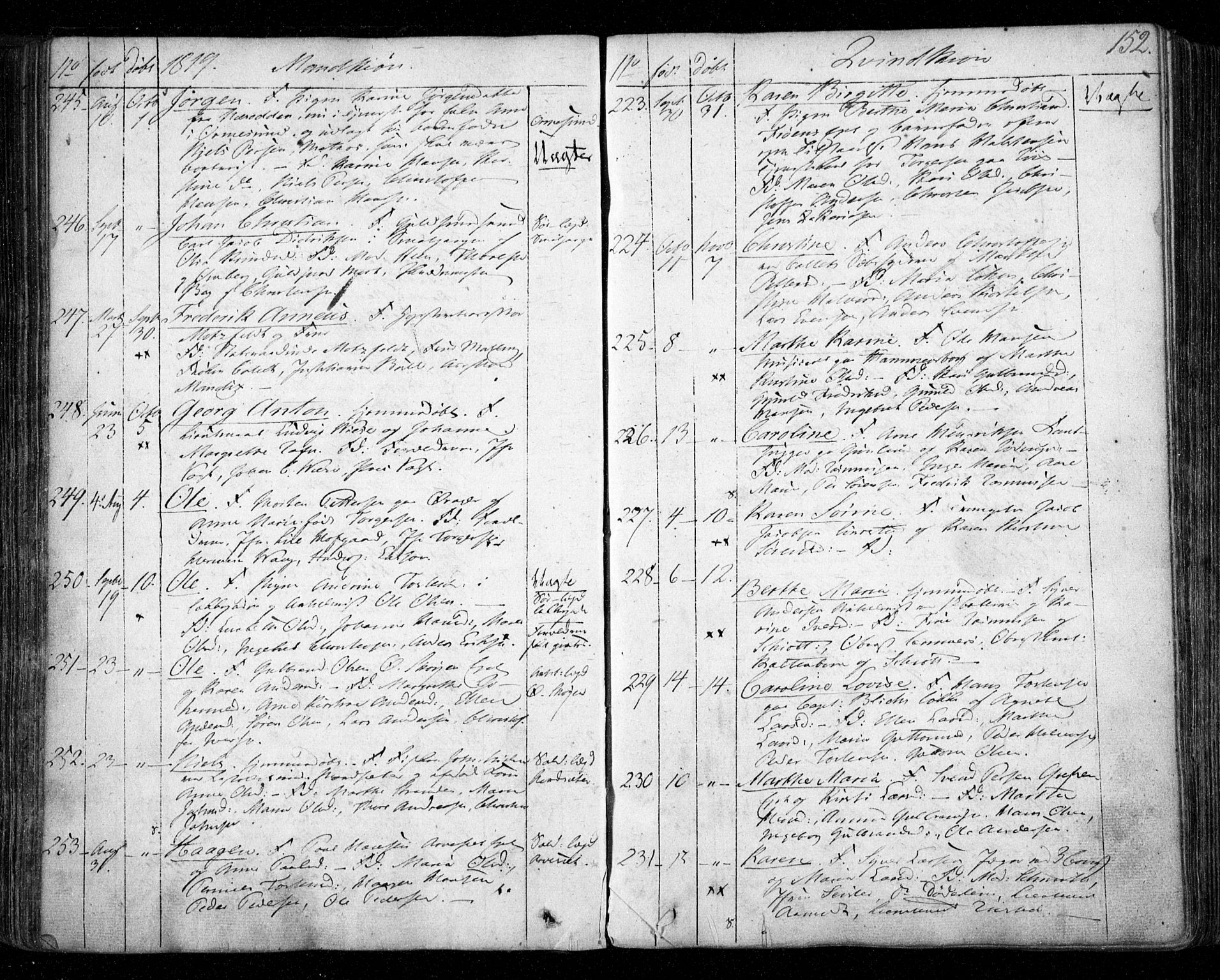 Aker prestekontor kirkebøker, AV/SAO-A-10861/F/L0011: Parish register (official) no. 11, 1810-1819, p. 152