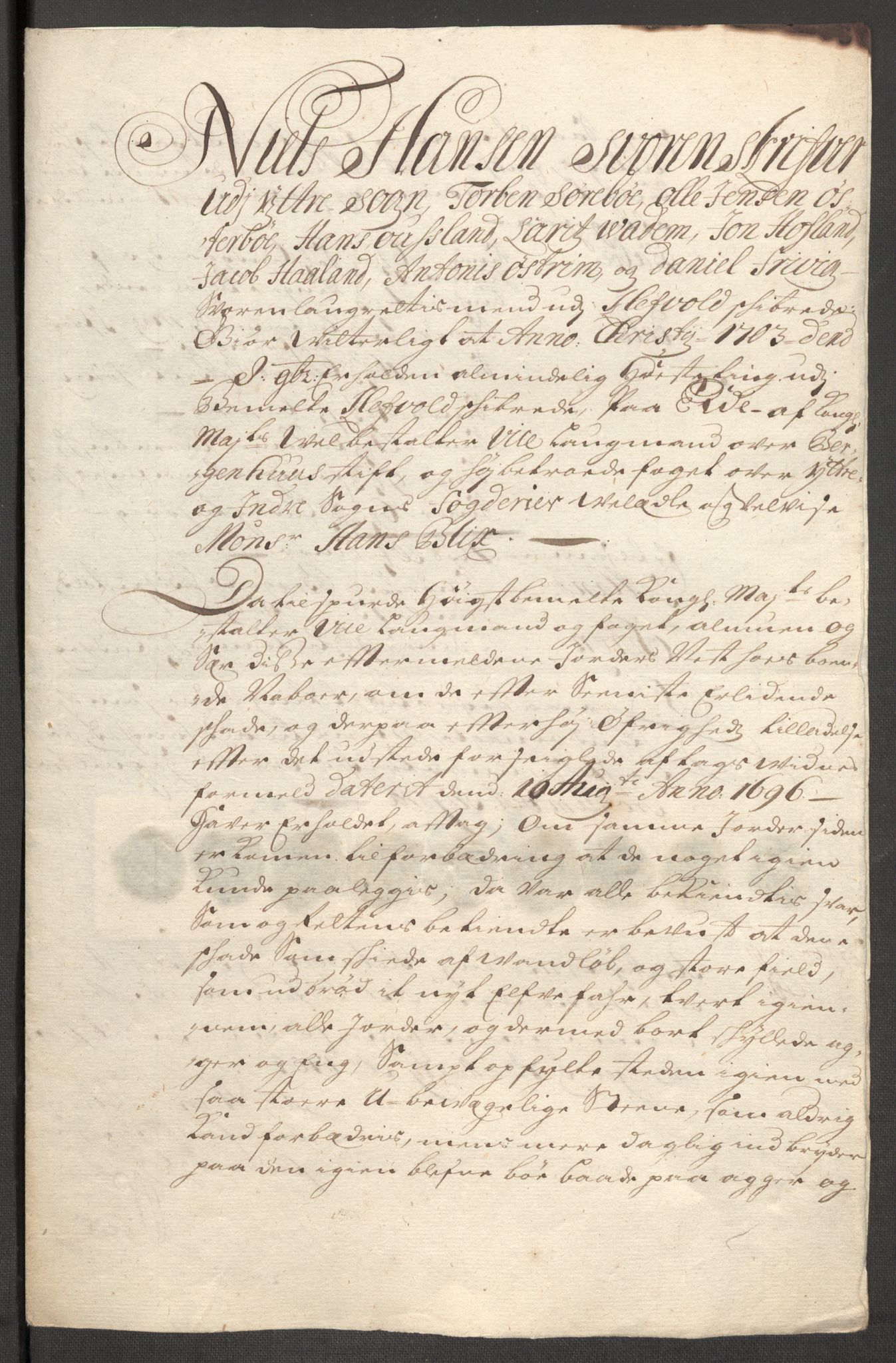 Rentekammeret inntil 1814, Reviderte regnskaper, Fogderegnskap, AV/RA-EA-4092/R52/L3313: Fogderegnskap Sogn, 1703-1704, p. 193