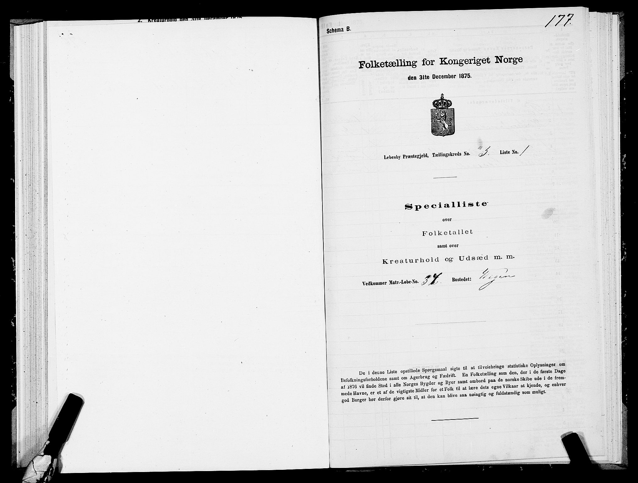 SATØ, 1875 census for 2022P Lebesby, 1875, p. 1177