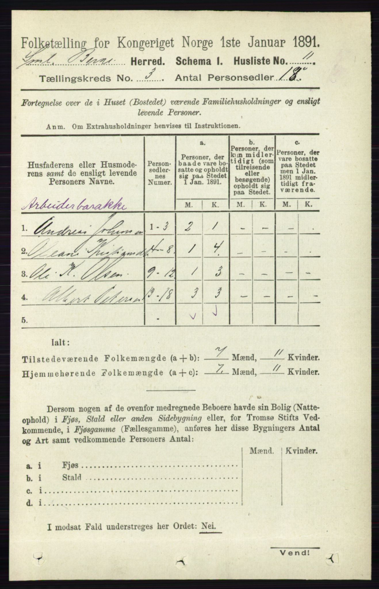 RA, 1891 census for 0113 Borge, 1891, p. 1363