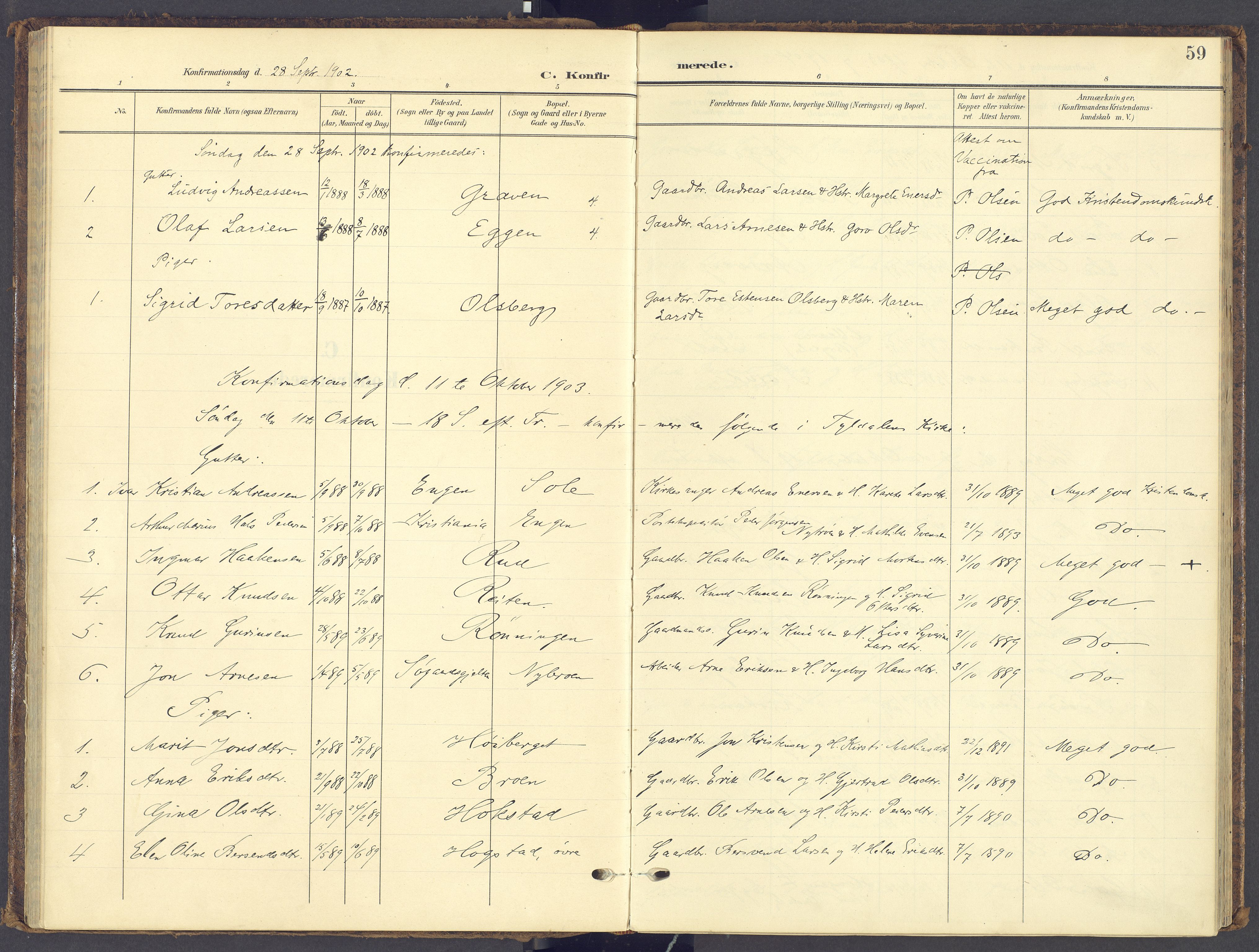 Tynset prestekontor, SAH/PREST-058/H/Ha/Haa/L0028: Parish register (official) no. 28, 1902-1929, p. 59