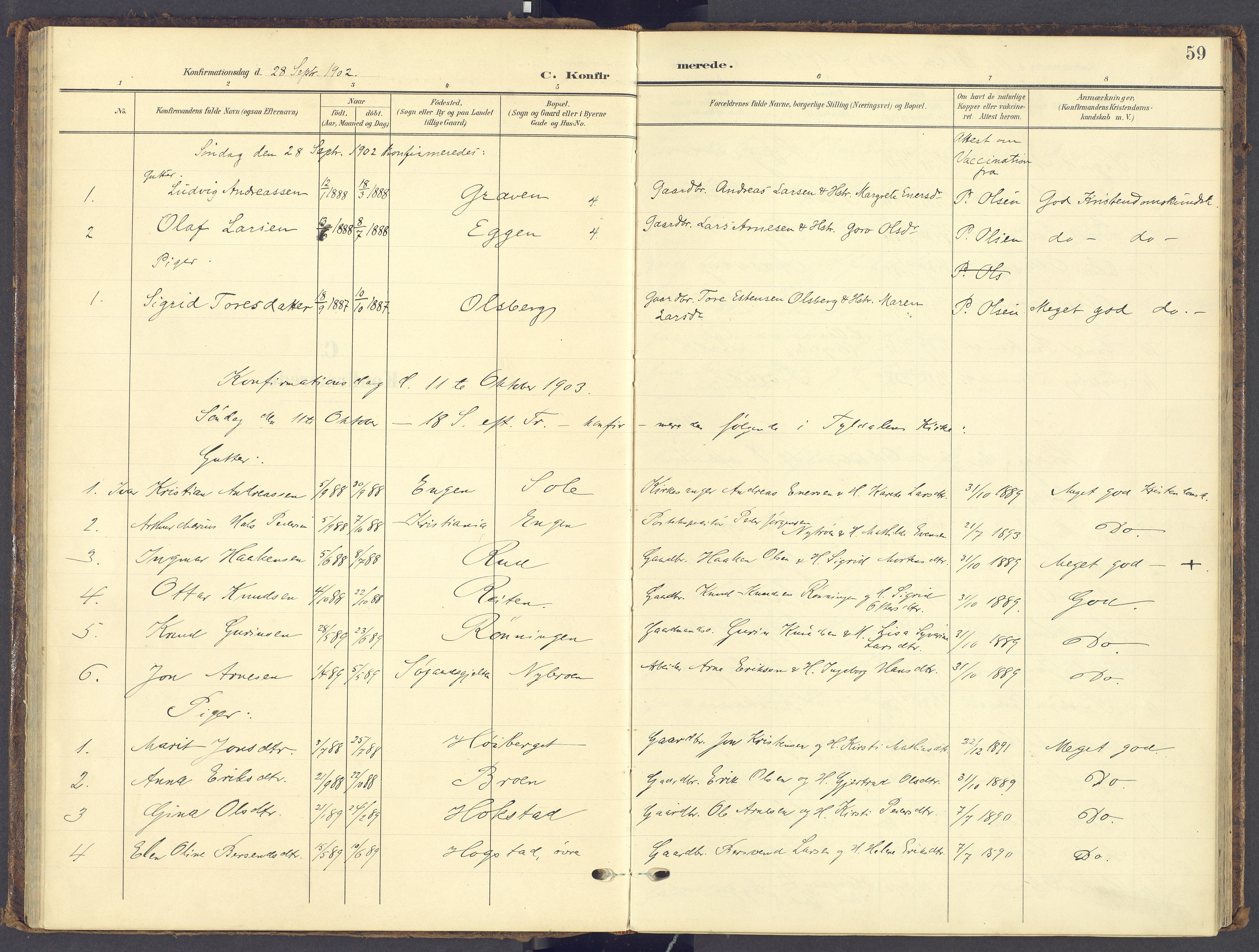 Tynset prestekontor, AV/SAH-PREST-058/H/Ha/Haa/L0028: Parish register (official) no. 28, 1902-1929, p. 59