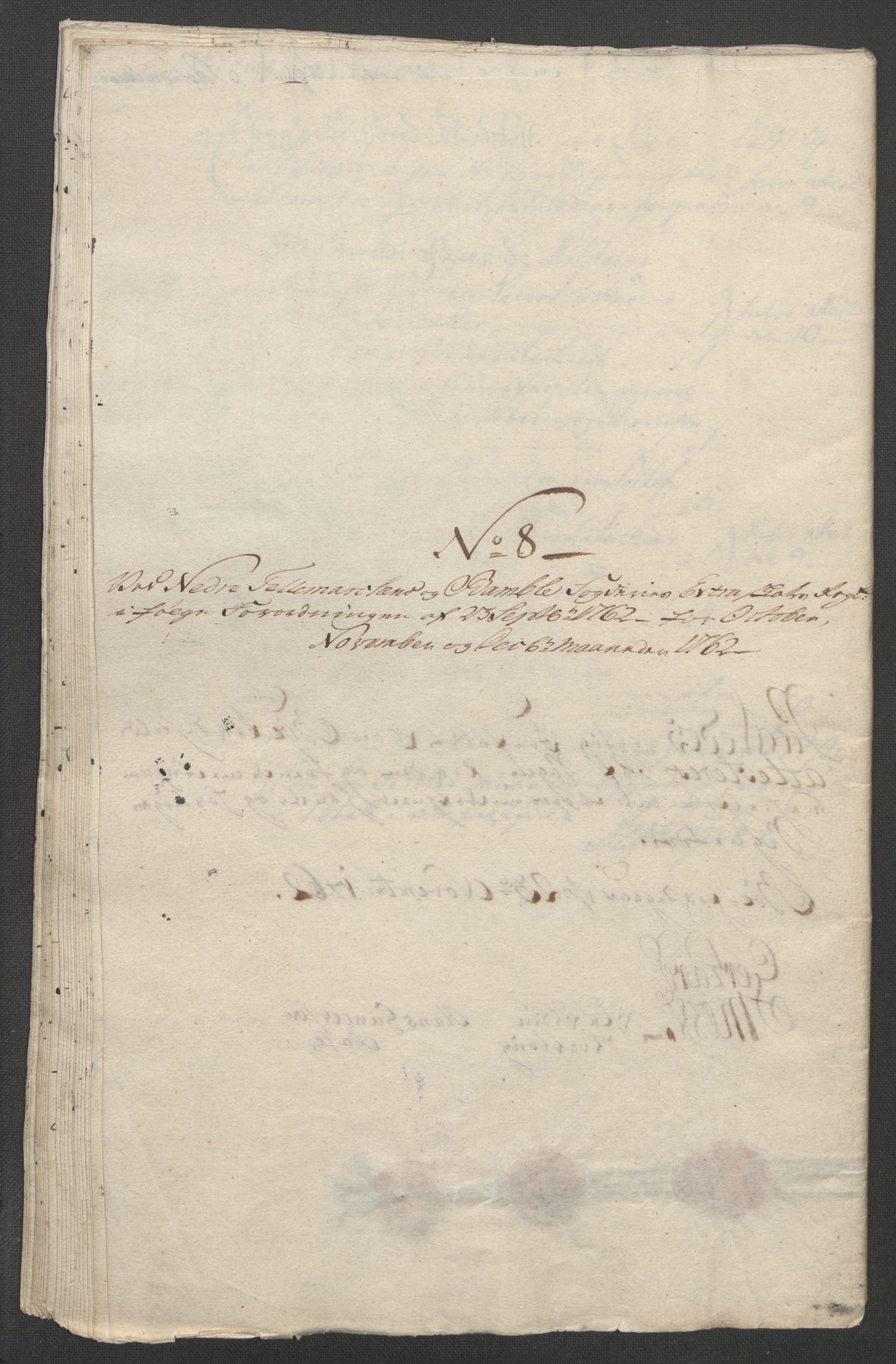 Rentekammeret inntil 1814, Reviderte regnskaper, Fogderegnskap, AV/RA-EA-4092/R37/L2239: Ekstraskatten Nedre Telemark og Bamble, 1762-1763, p. 106