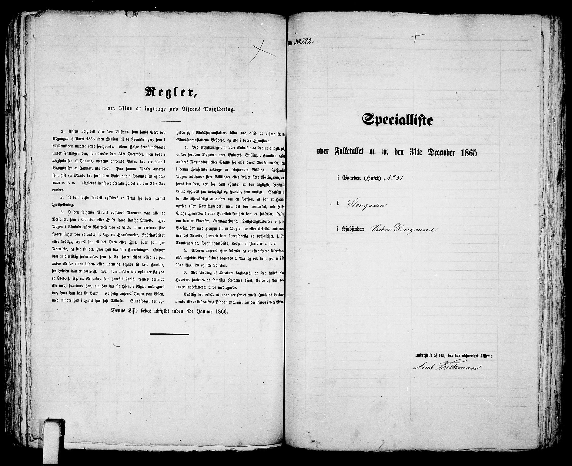 RA, 1865 census for Porsgrunn, 1865, p. 660