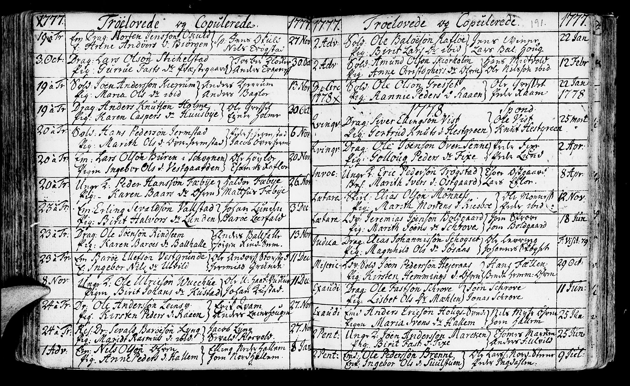 Ministerialprotokoller, klokkerbøker og fødselsregistre - Nord-Trøndelag, SAT/A-1458/723/L0231: Parish register (official) no. 723A02, 1748-1780, p. 191