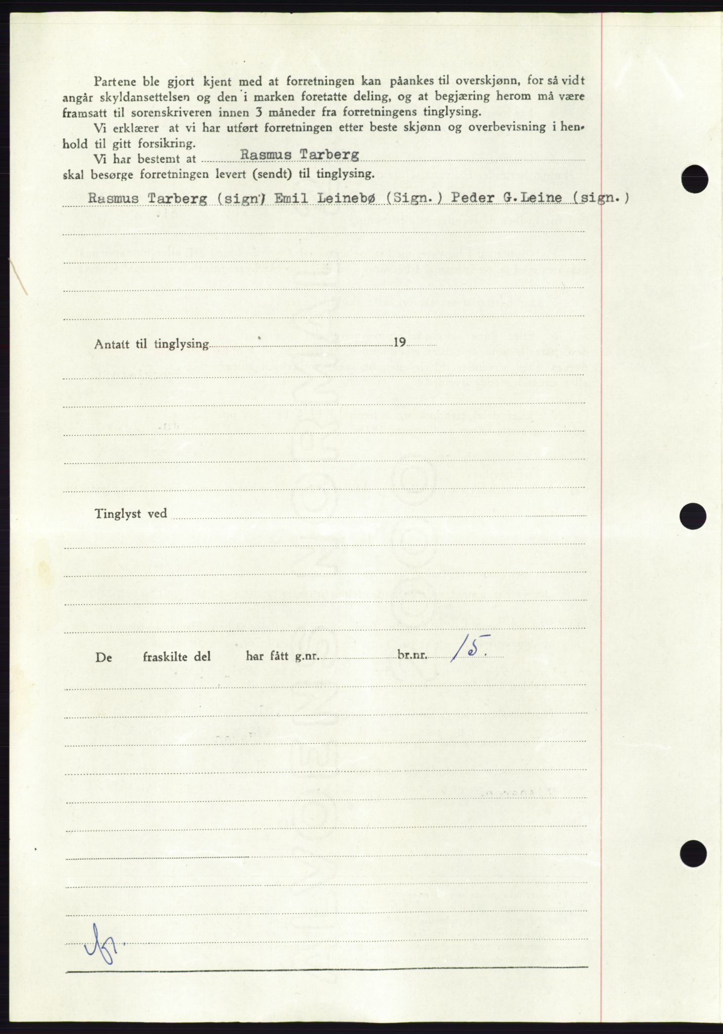 Søre Sunnmøre sorenskriveri, AV/SAT-A-4122/1/2/2C/L0102: Mortgage book no. 28A, 1955-1956, Diary no: : 2942/1955