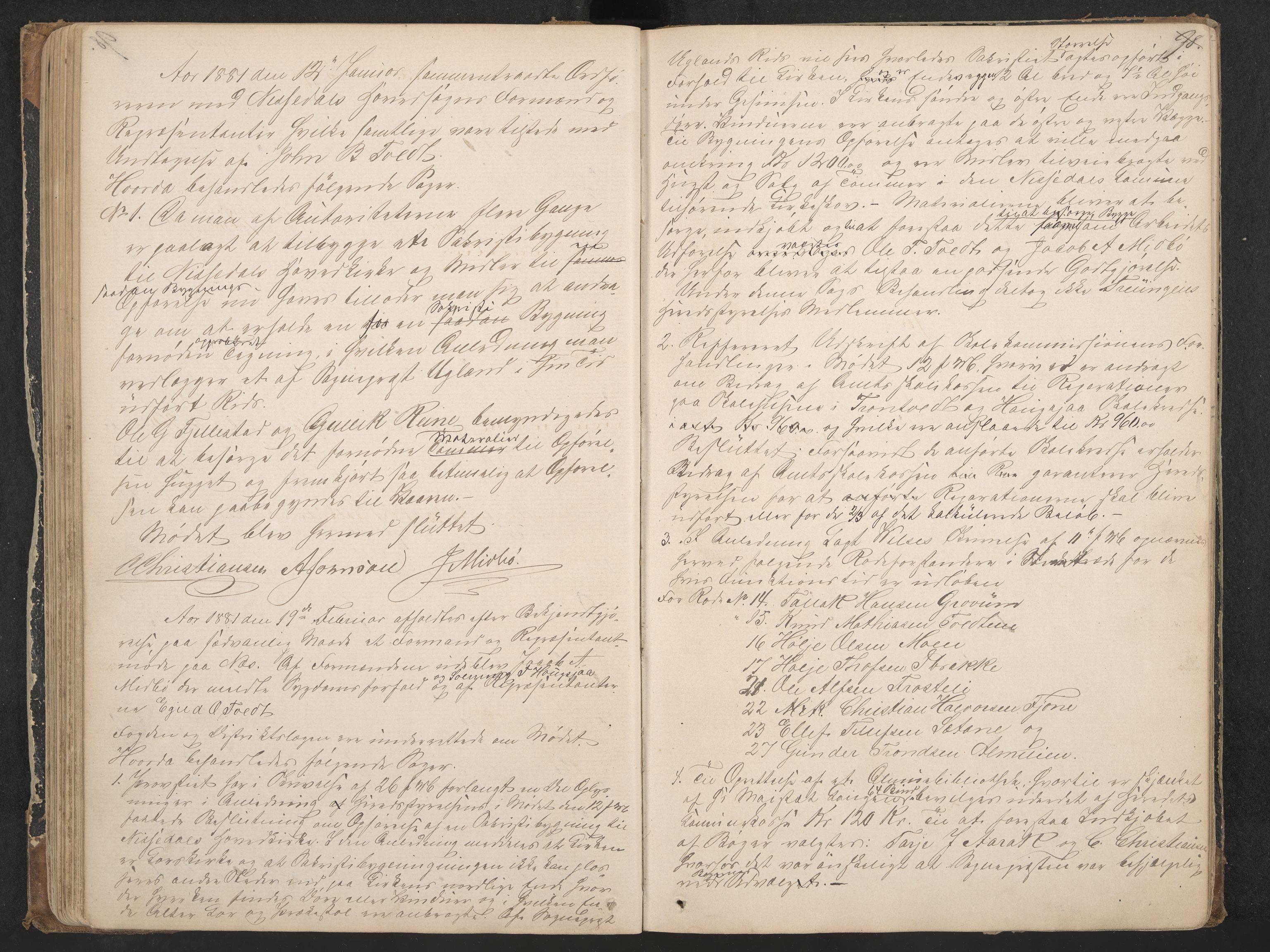 Nissedal formannskap og sentraladministrasjon, IKAK/0830021-1/A/L0002: Møtebok, 1870-1892, p. 98