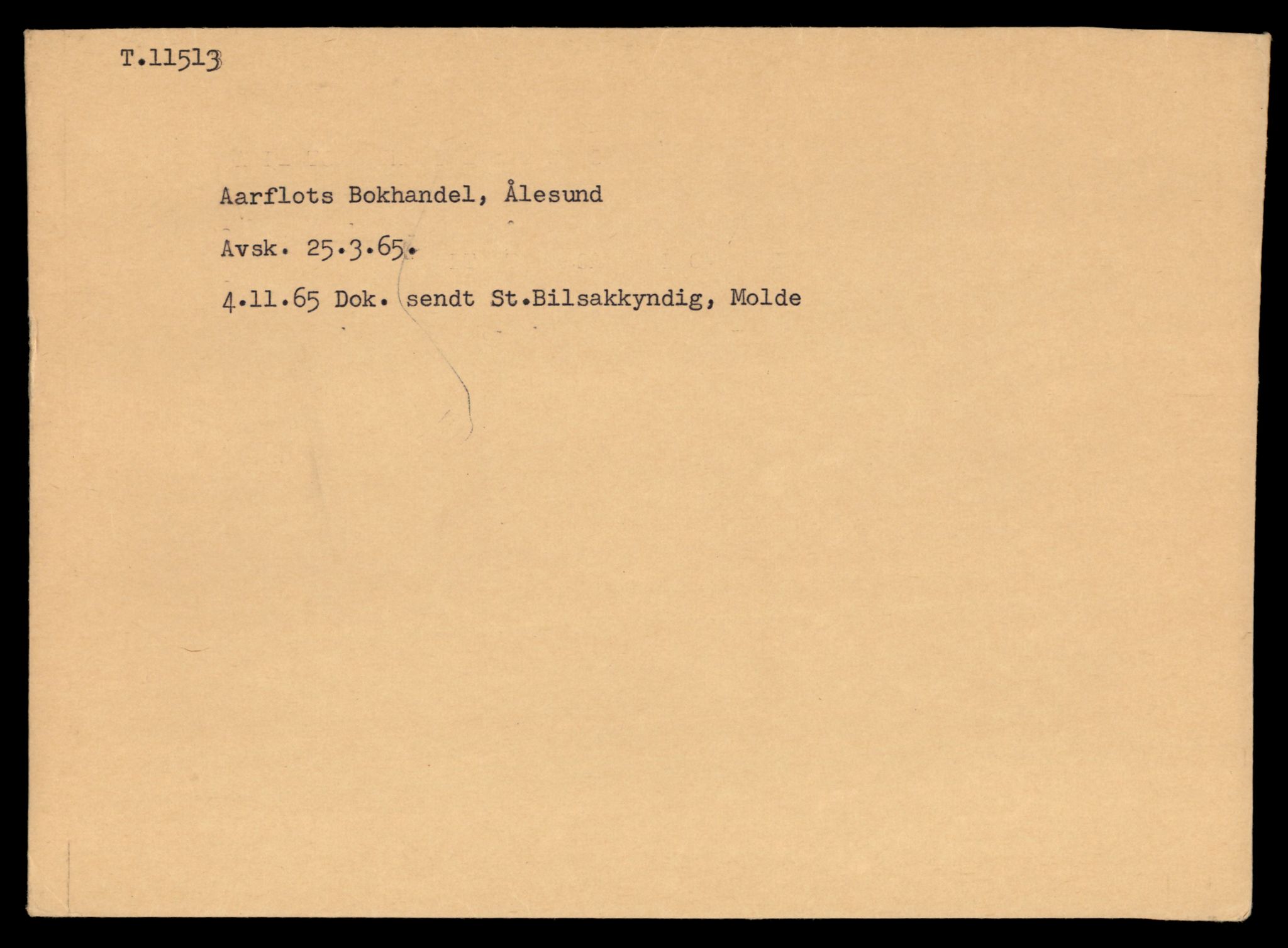 Møre og Romsdal vegkontor - Ålesund trafikkstasjon, AV/SAT-A-4099/F/Fe/L0029: Registreringskort for kjøretøy T 11430 - T 11619, 1927-1998, p. 1493