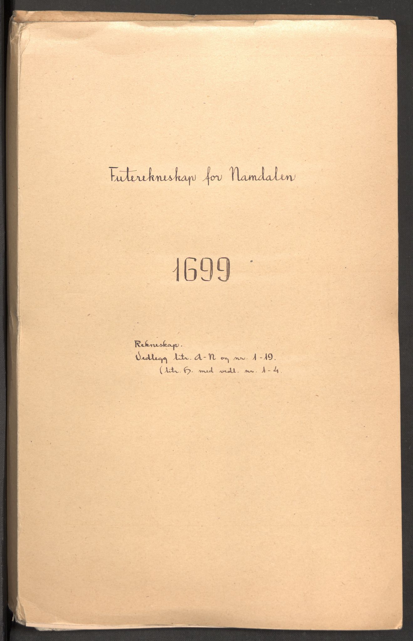 Rentekammeret inntil 1814, Reviderte regnskaper, Fogderegnskap, RA/EA-4092/R64/L4426: Fogderegnskap Namdal, 1699-1700, p. 2