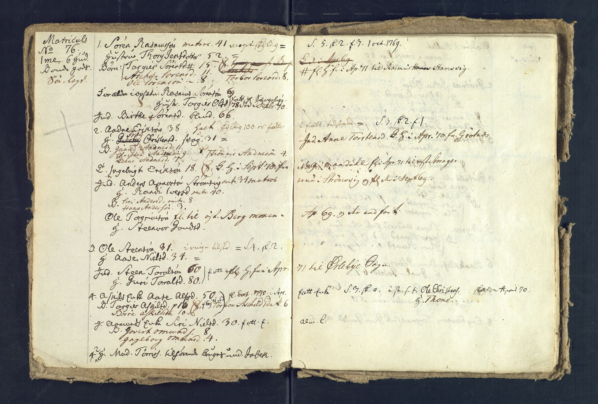 SAK, Holum sokneprestkontor, Andre øvrighetsfunksjoner, no. 6: Census for Halse local parish 1769, 1769-1771, p. 3