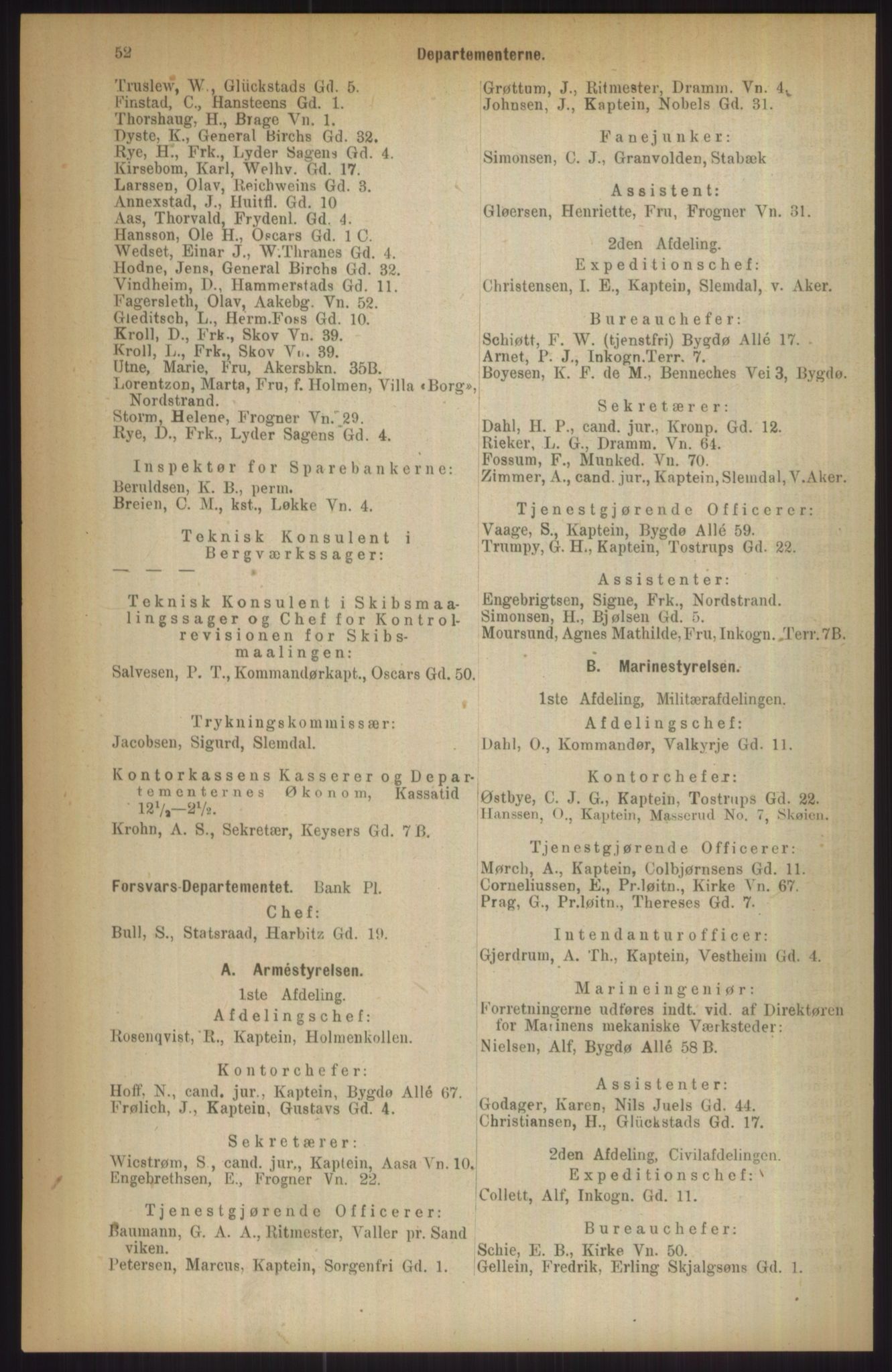 Kristiania/Oslo adressebok, PUBL/-, 1911, p. 52