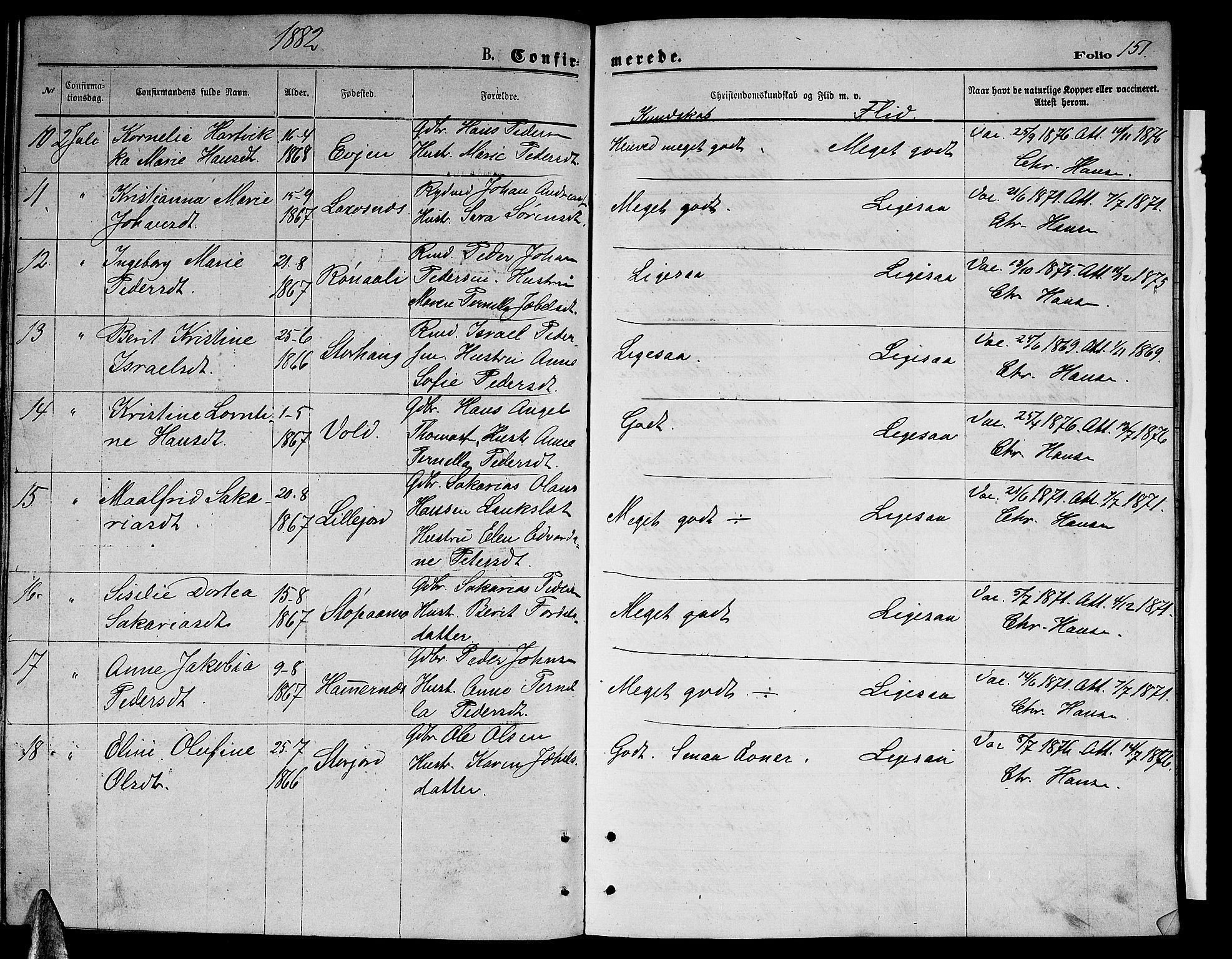 Ministerialprotokoller, klokkerbøker og fødselsregistre - Nordland, SAT/A-1459/846/L0653: Parish register (copy) no. 846C03, 1872-1887, p. 151
