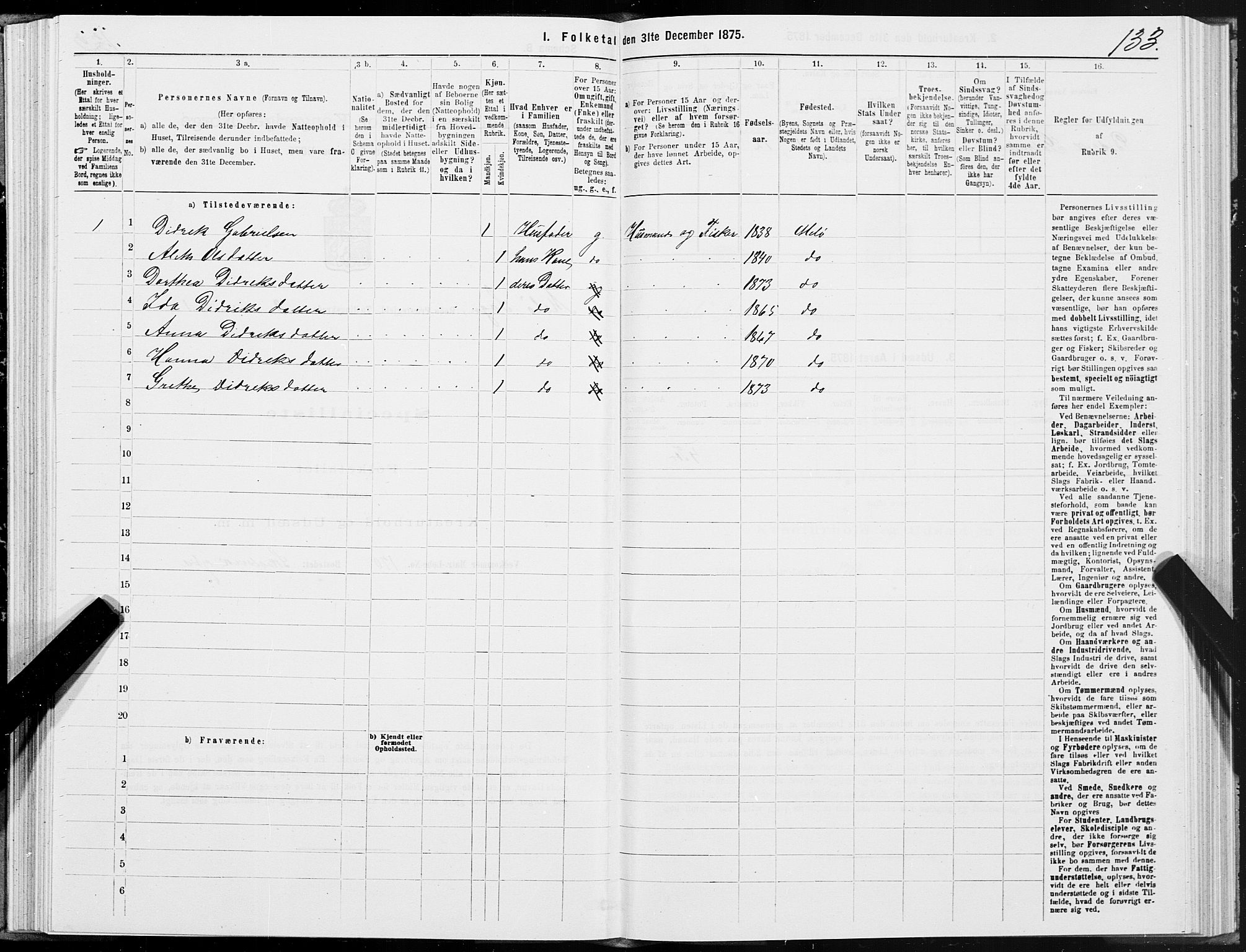 SAT, 1875 census for 1836P Rødøy, 1875, p. 4133