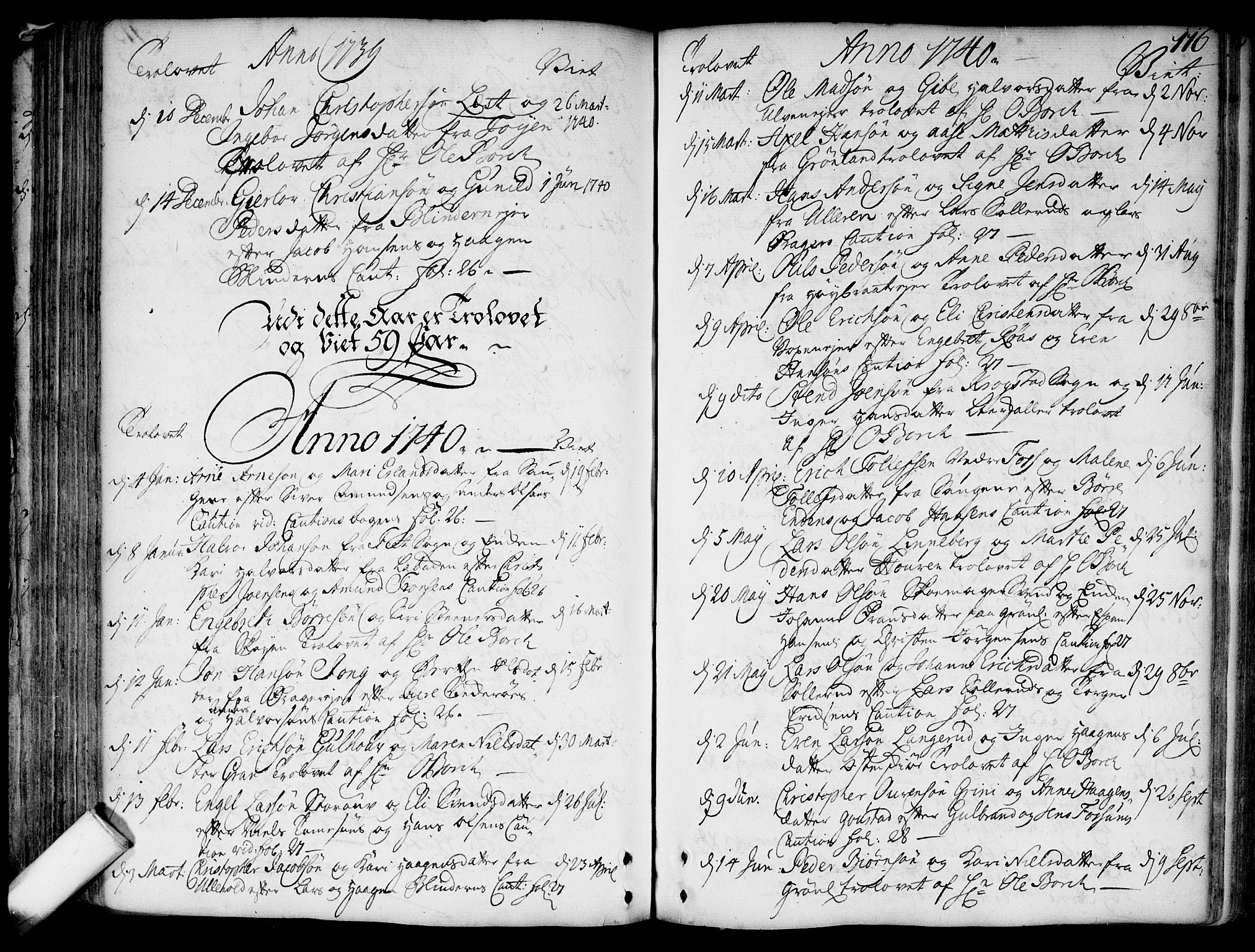 Aker prestekontor kirkebøker, SAO/A-10861/F/L0007: Parish register (official) no. 7, 1734-1748, p. 116
