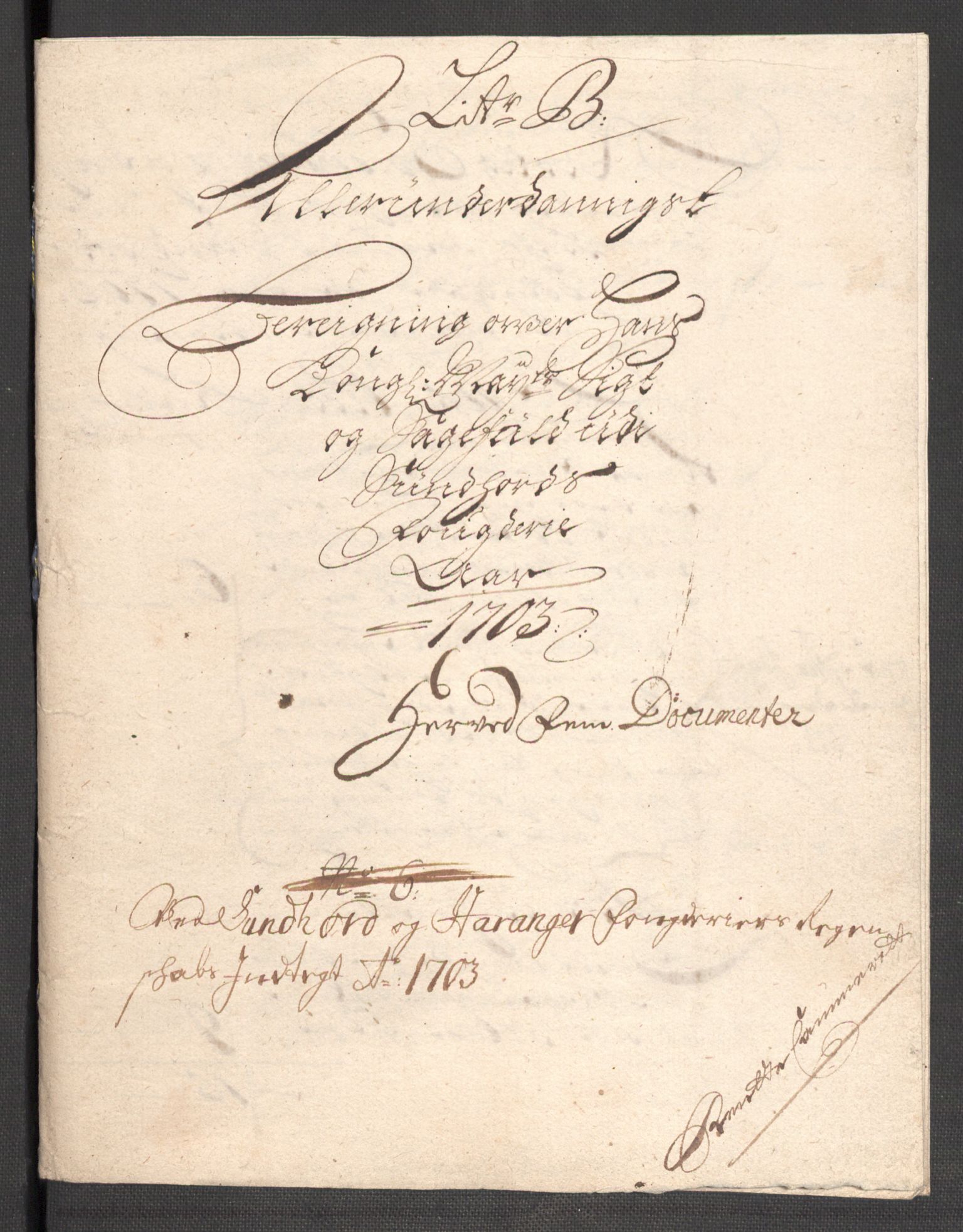 Rentekammeret inntil 1814, Reviderte regnskaper, Fogderegnskap, RA/EA-4092/R48/L2981: Fogderegnskap Sunnhordland og Hardanger, 1703, p. 34