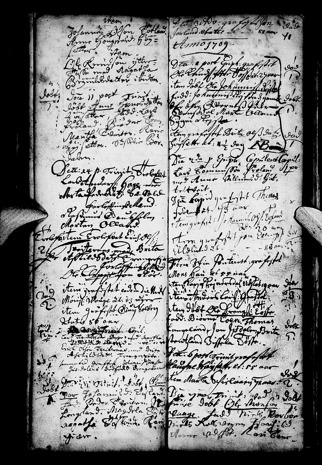 Os sokneprestembete, SAB/A-99929: Parish register (official) no. A 4, 1669-1760, p. 40