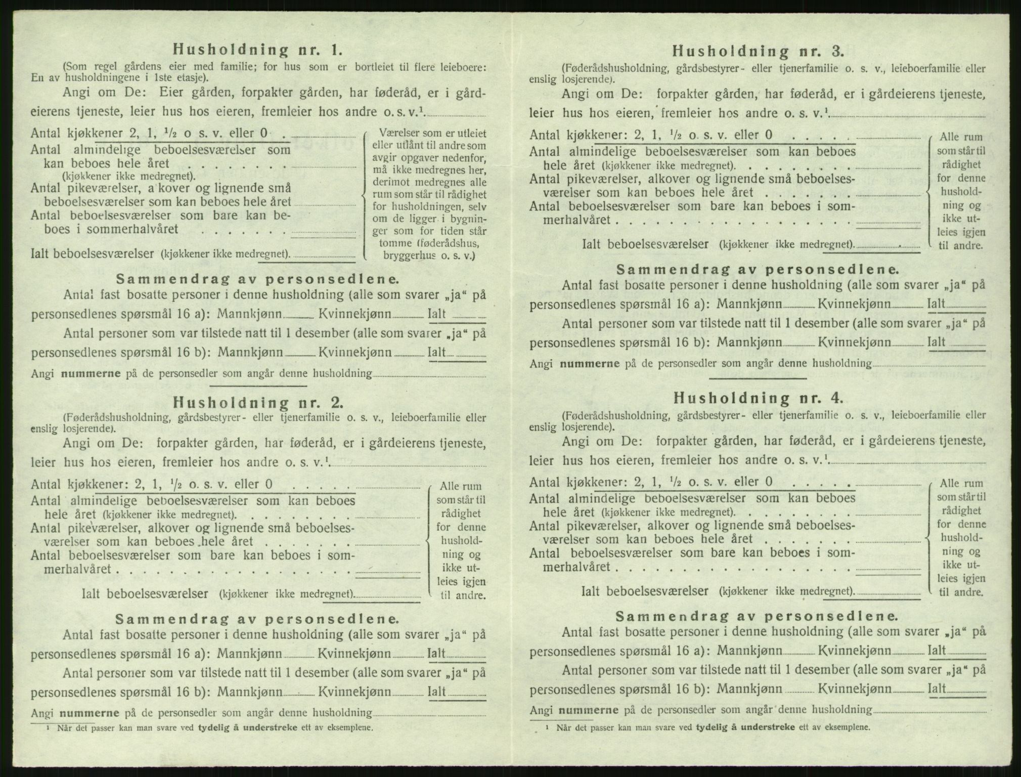 SAT, 1920 census for Borgund, 1920, p. 1197