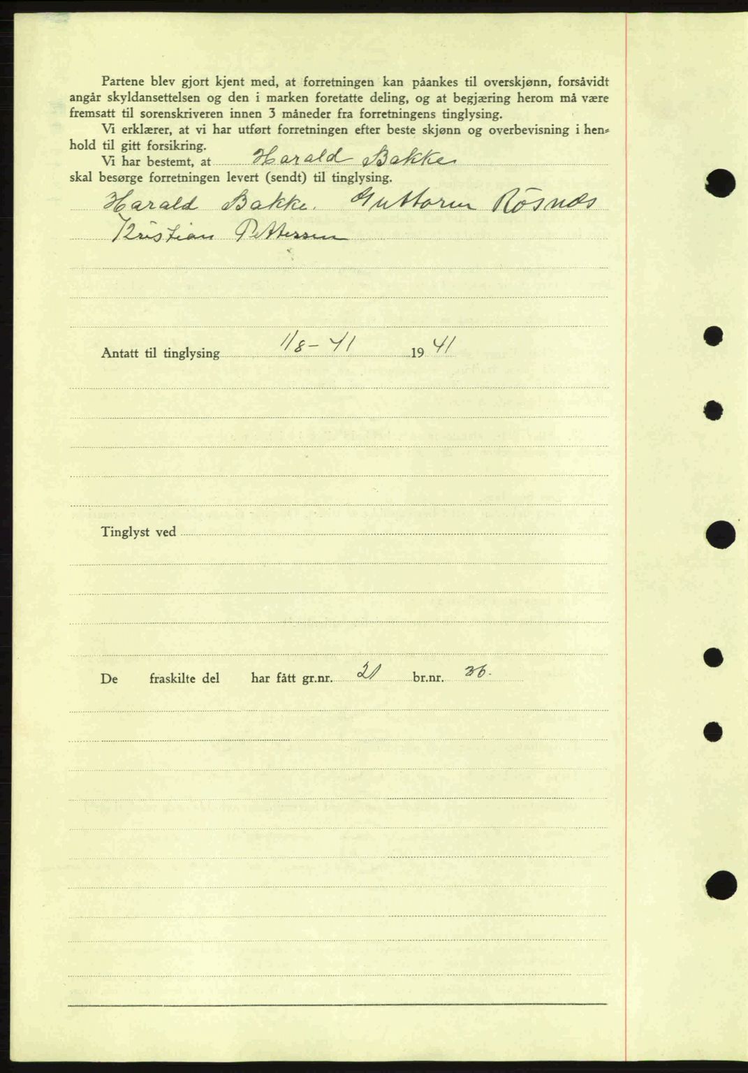 Idd og Marker sorenskriveri, AV/SAO-A-10283/G/Gb/Gbb/L0004: Mortgage book no. A4, 1940-1941, Diary no: : 800/1941