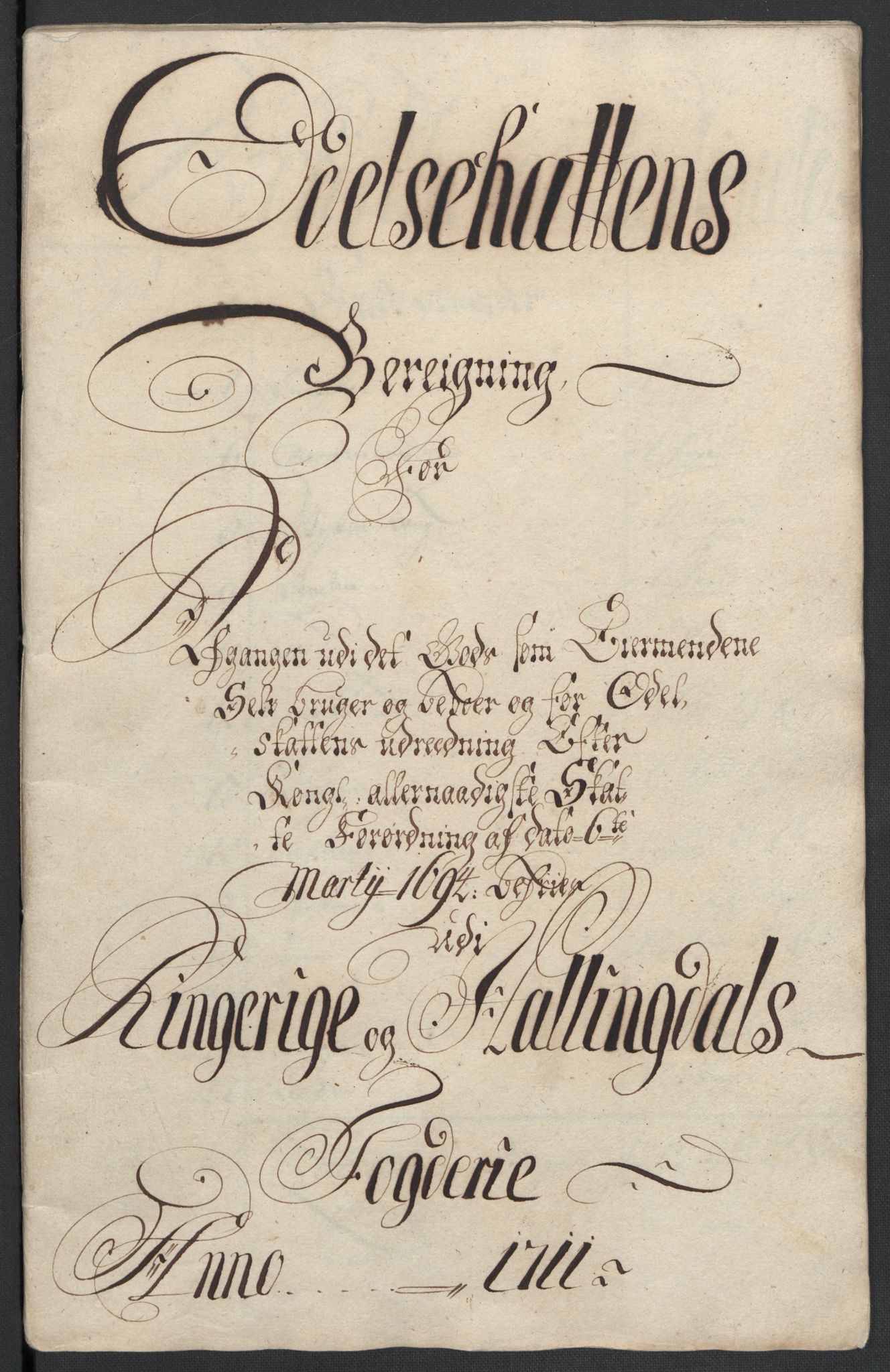 Rentekammeret inntil 1814, Reviderte regnskaper, Fogderegnskap, AV/RA-EA-4092/R23/L1469: Fogderegnskap Ringerike og Hallingdal, 1711, p. 160