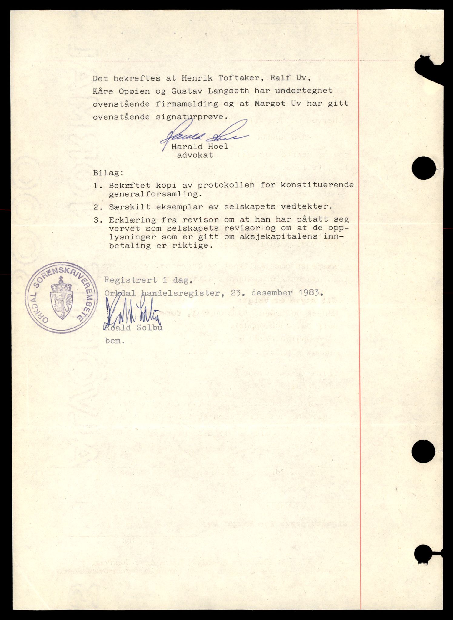 Orkdal sorenskriveri, AV/SAT-A-4169/2/J/Jc/Jce/L0002: Aksjeselskap, A - N, 1944-1990, p. 14