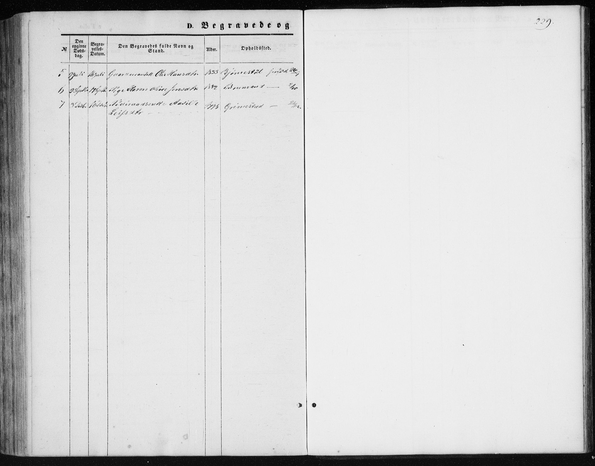 Holum sokneprestkontor, AV/SAK-1111-0022/F/Fb/Fbc/L0002: Parish register (copy) no. B 2, 1860-1882, p. 229