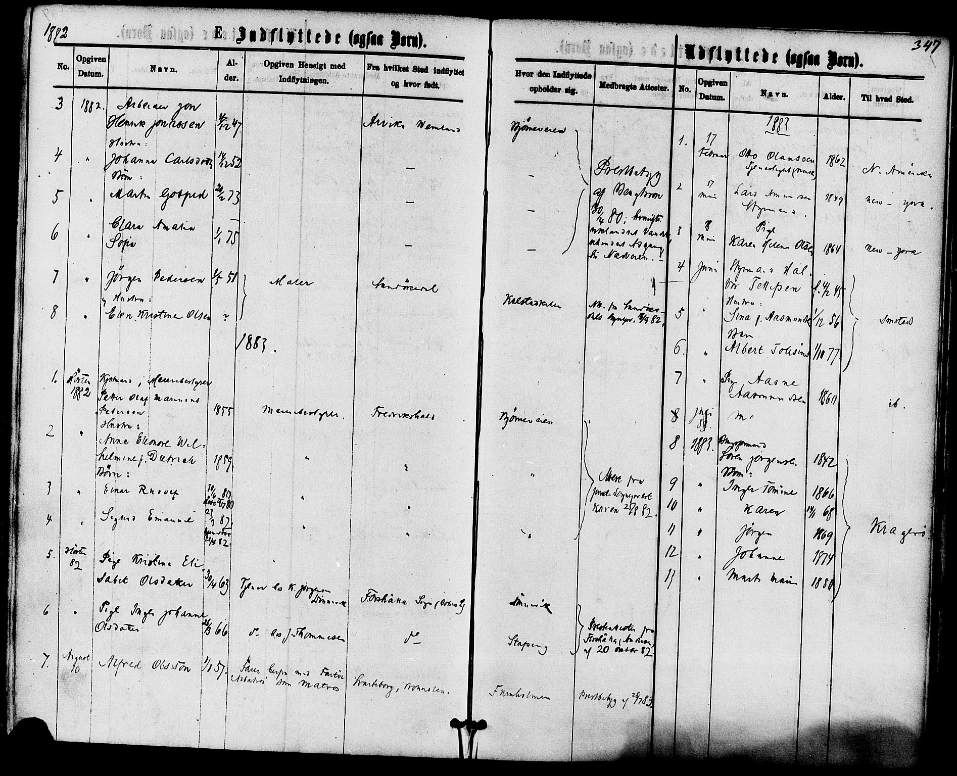 Skåtøy kirkebøker, SAKO/A-304/F/Fa/L0001: Parish register (official) no. I 1, 1874-1883, p. 347