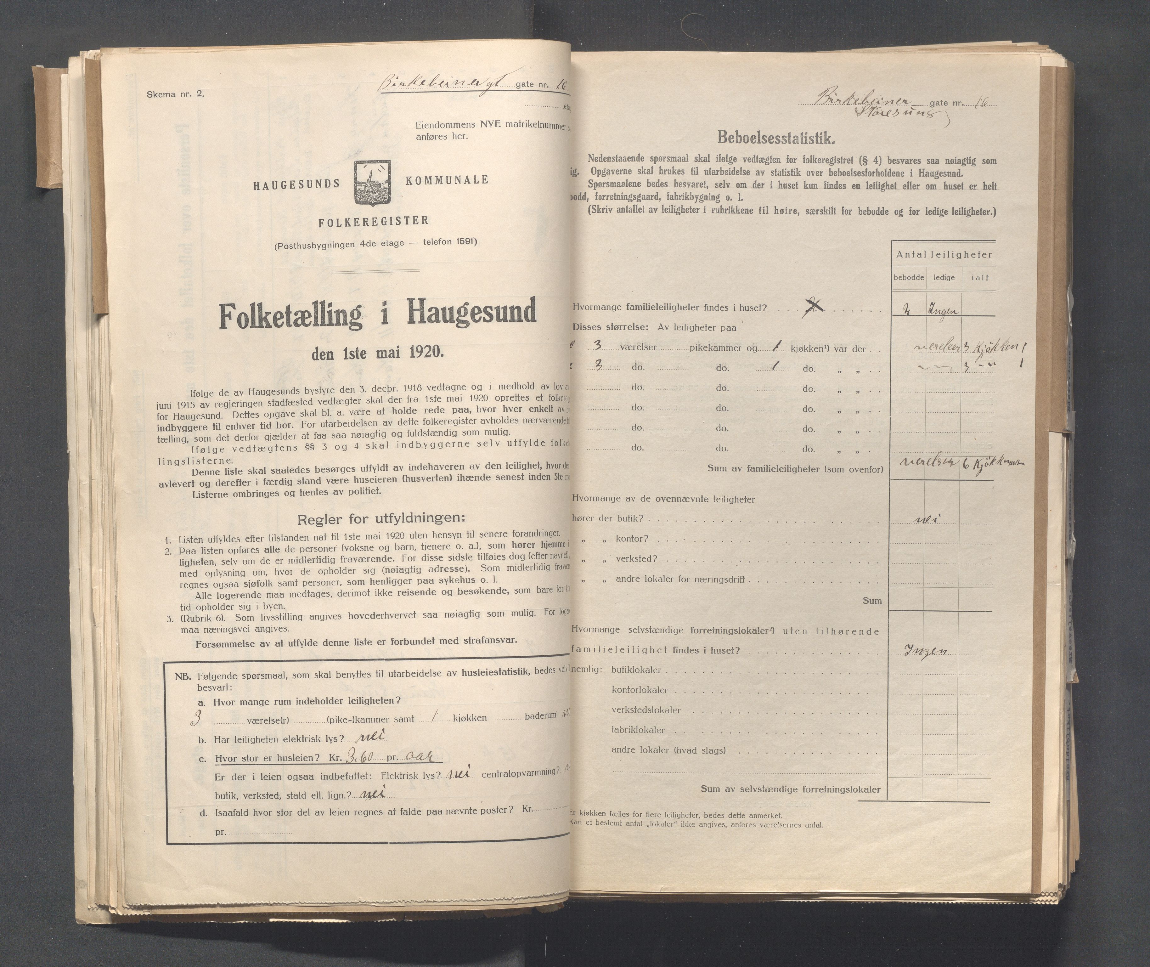 IKAR, Local census 1.5.1920 for Haugesund, 1920, p. 117