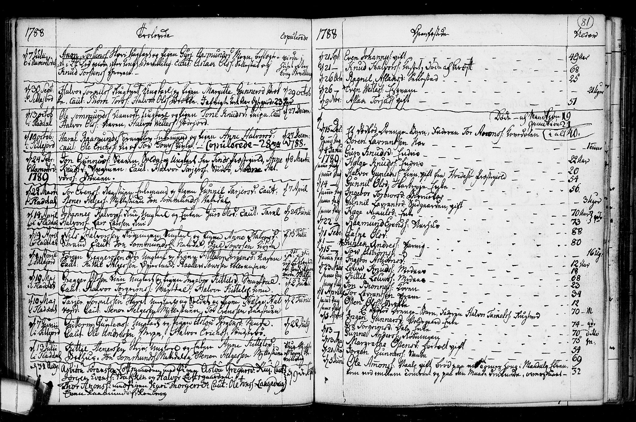 Seljord kirkebøker, SAKO/A-20/F/Fa/L0008: Parish register (official) no. I 8, 1755-1814, p. 81