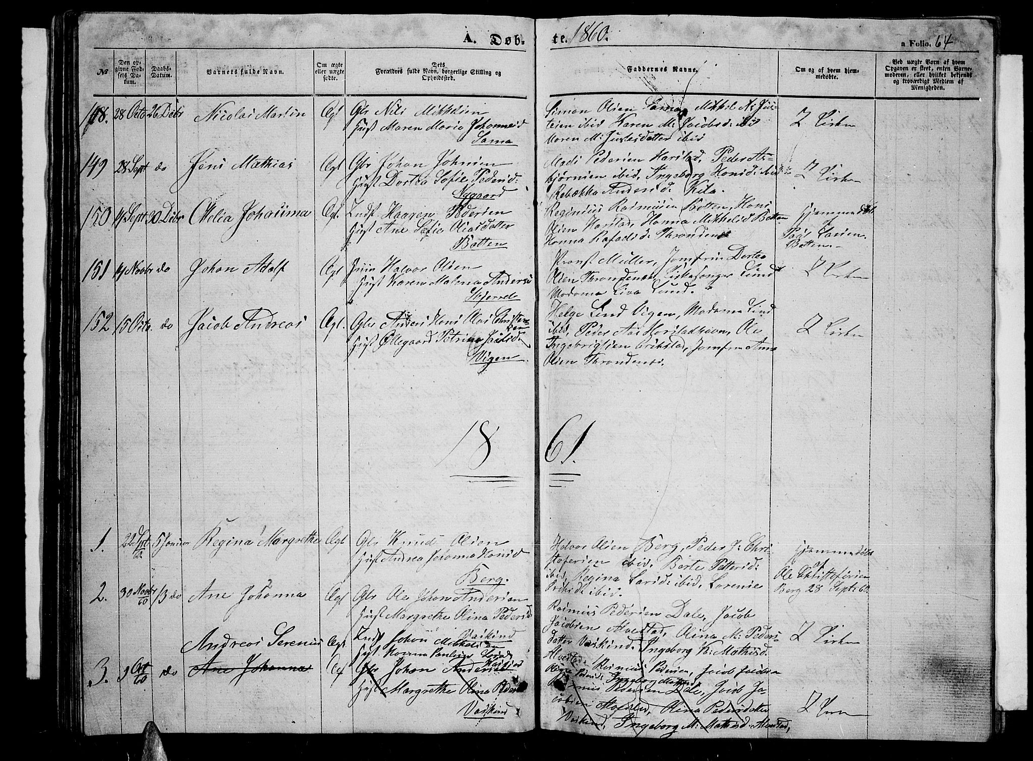 Trondenes sokneprestkontor, SATØ/S-1319/H/Hb/L0007klokker: Parish register (copy) no. 7, 1855-1862, p. 64